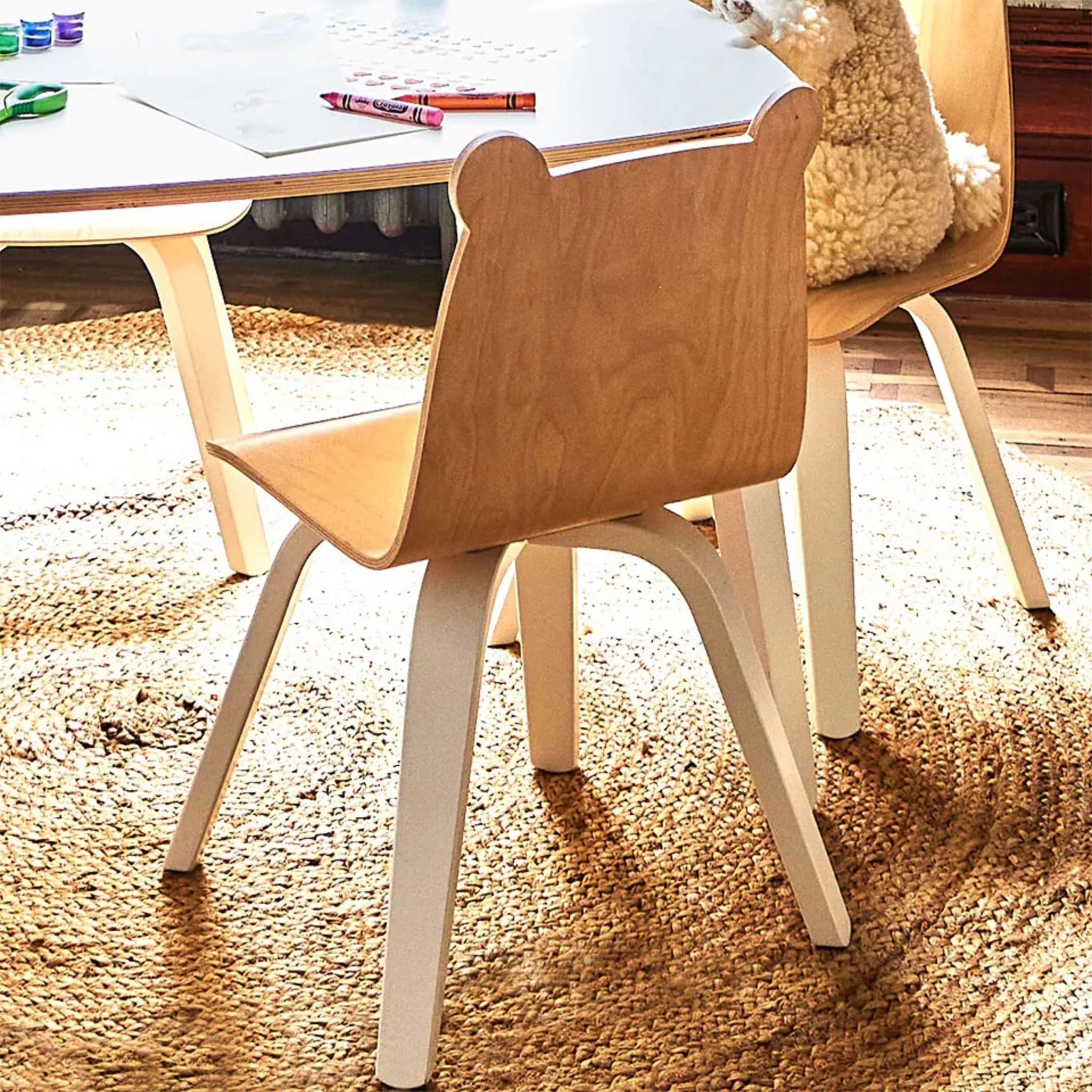 Chaises Bear - Naturel/Blanc(2) - Image 2