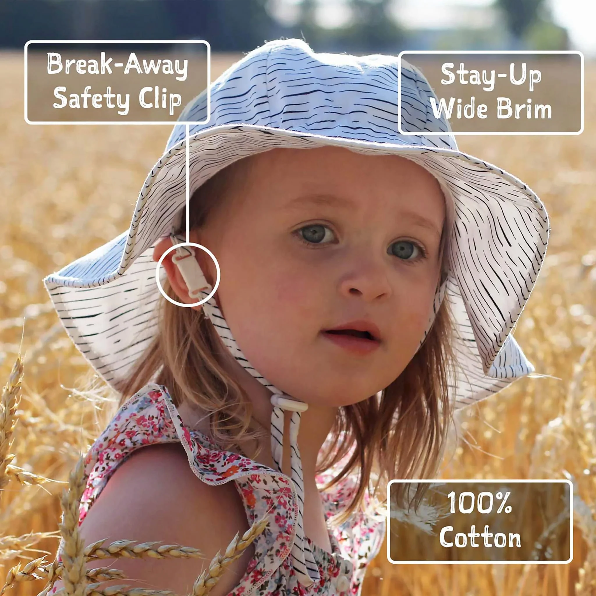 Chapeau Coton UV Prairie 2-5ans - Image 3