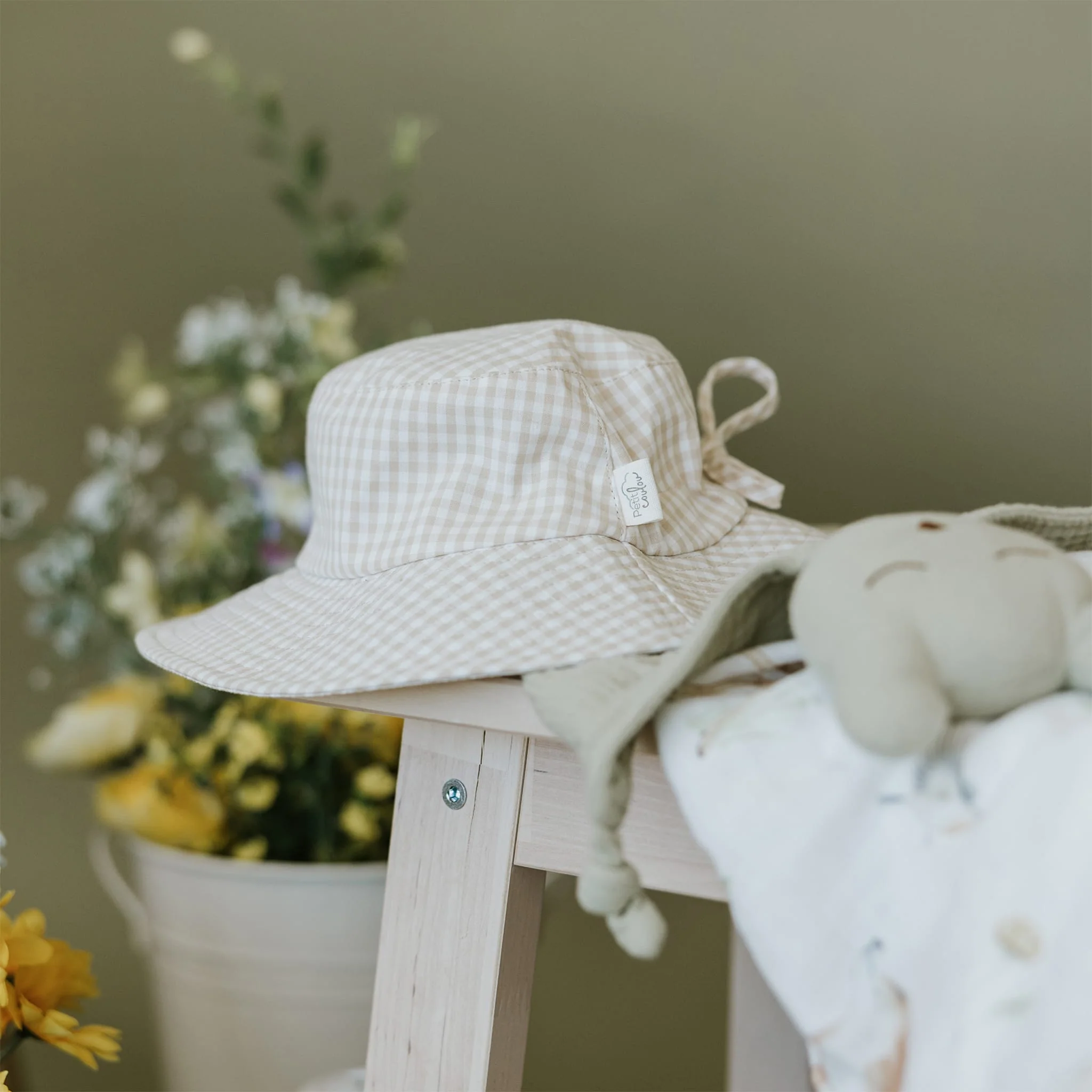 Chapeau UV 0-6m - Crème et Beige - Image 3