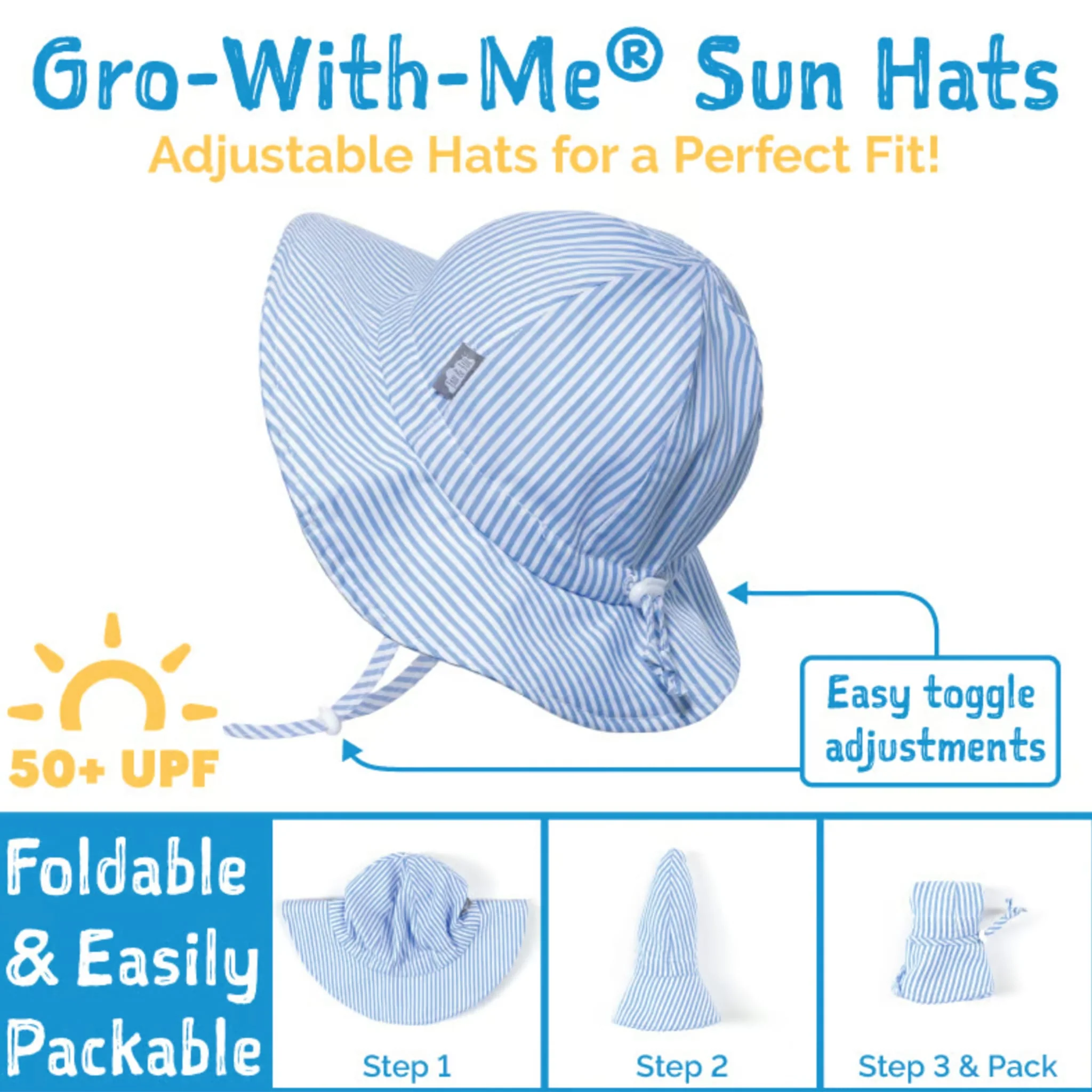Chapeau UV Coton Rayé 2-12ans - Image 4
