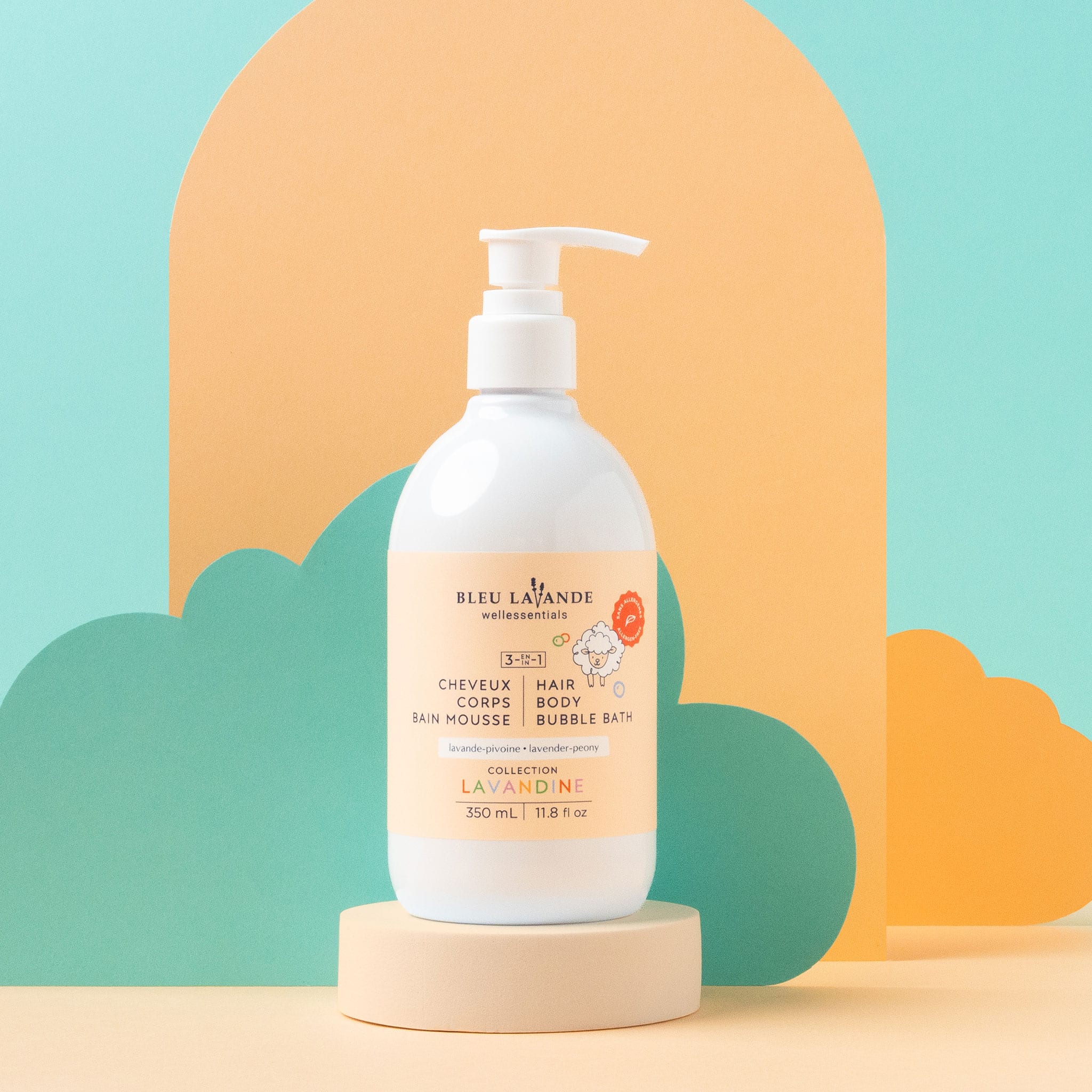 3-en-1 Cheveux, Corps et Bain Mousse pour Bébé Lavandine– 350 ml - Image 3