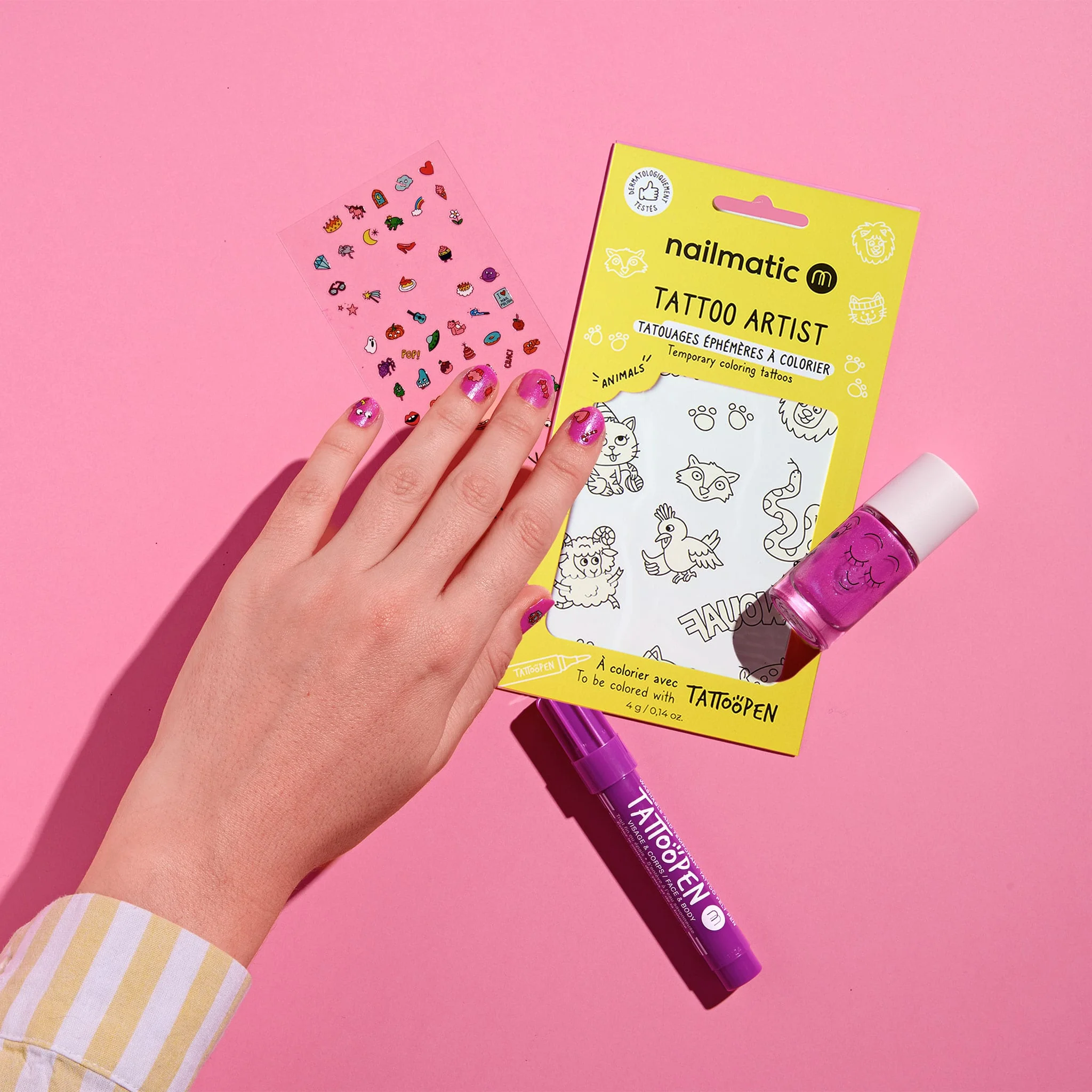 Coffret Artiste Ongles et Tatouages temporaires - Image 4