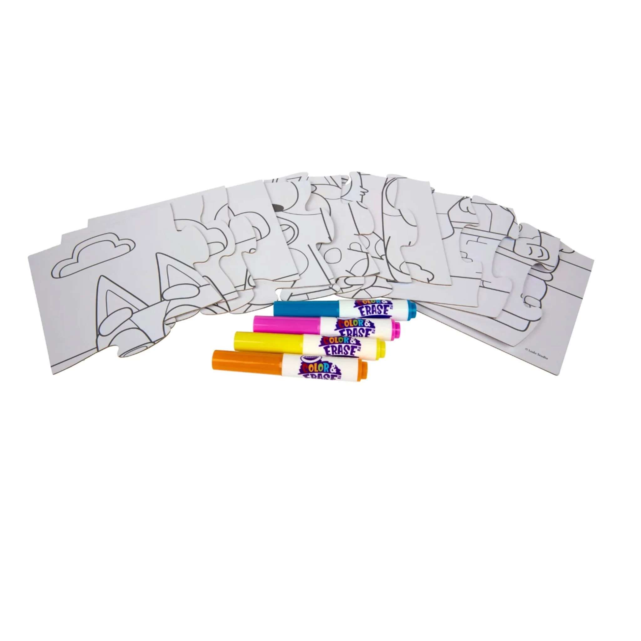 Ensemble de Puzzles Réutilisables Crayola Colorie et Efface de Bluey - Image 3
