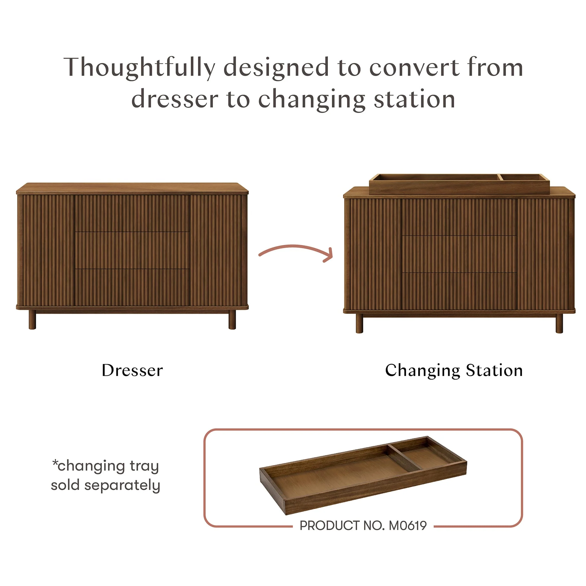 Commode assemblée Pogo Tambour - Noyer naturel - Image 8