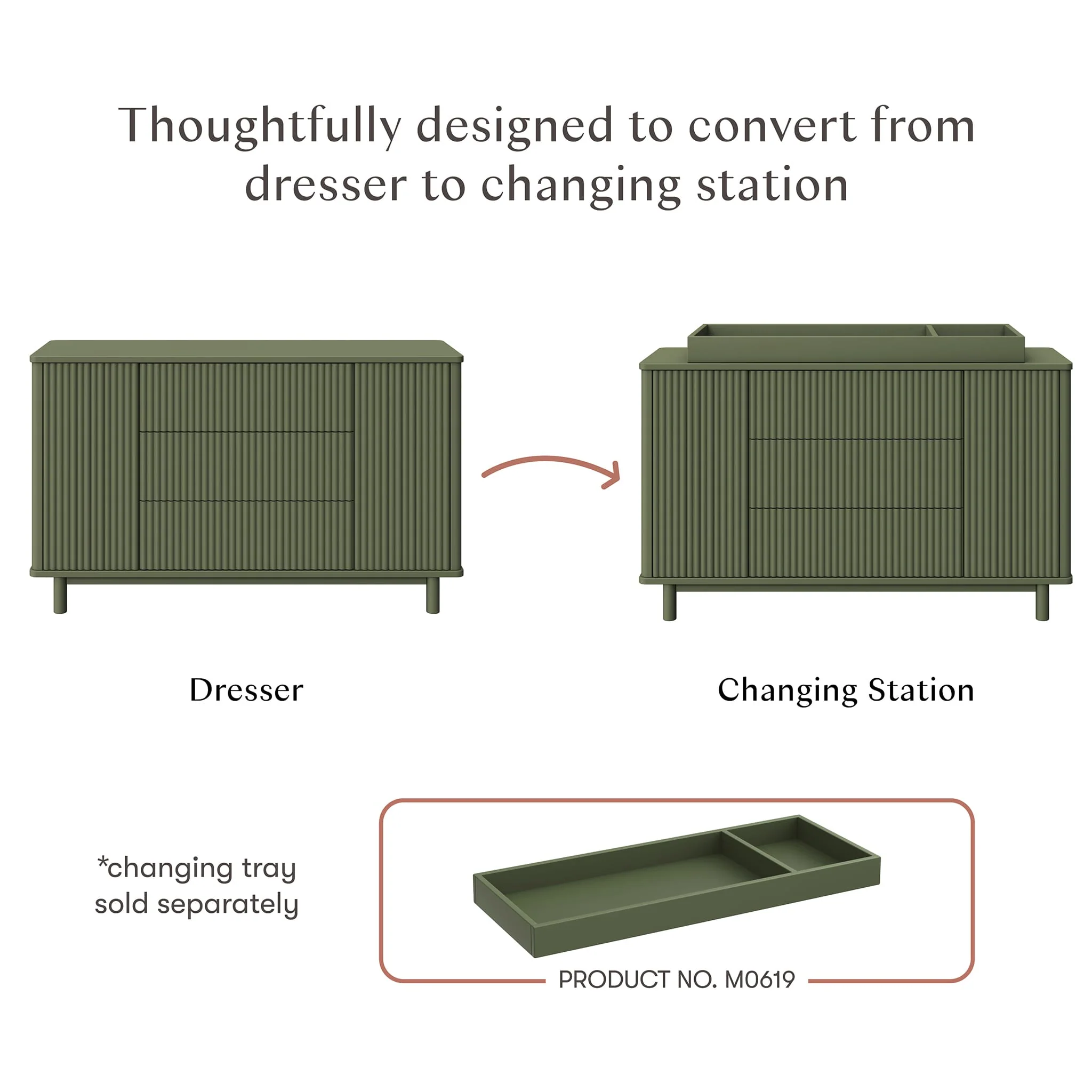 Commode assemblée Pogo Tambour - Olive - Image 6