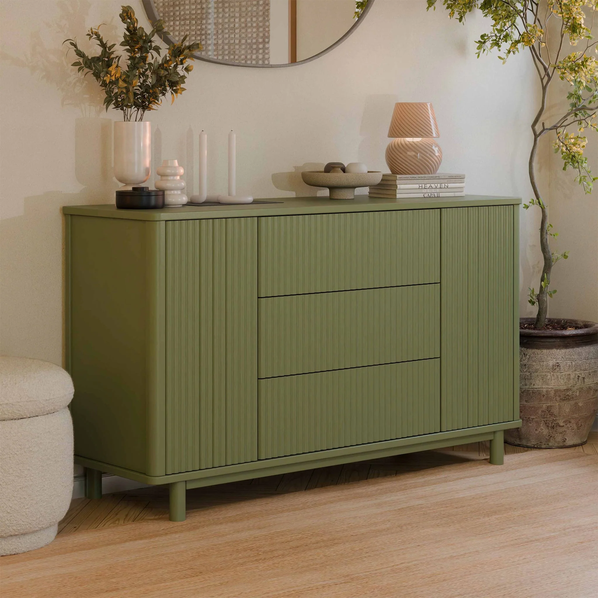 Commode assemblée Pogo Tambour - Olive - Image 9