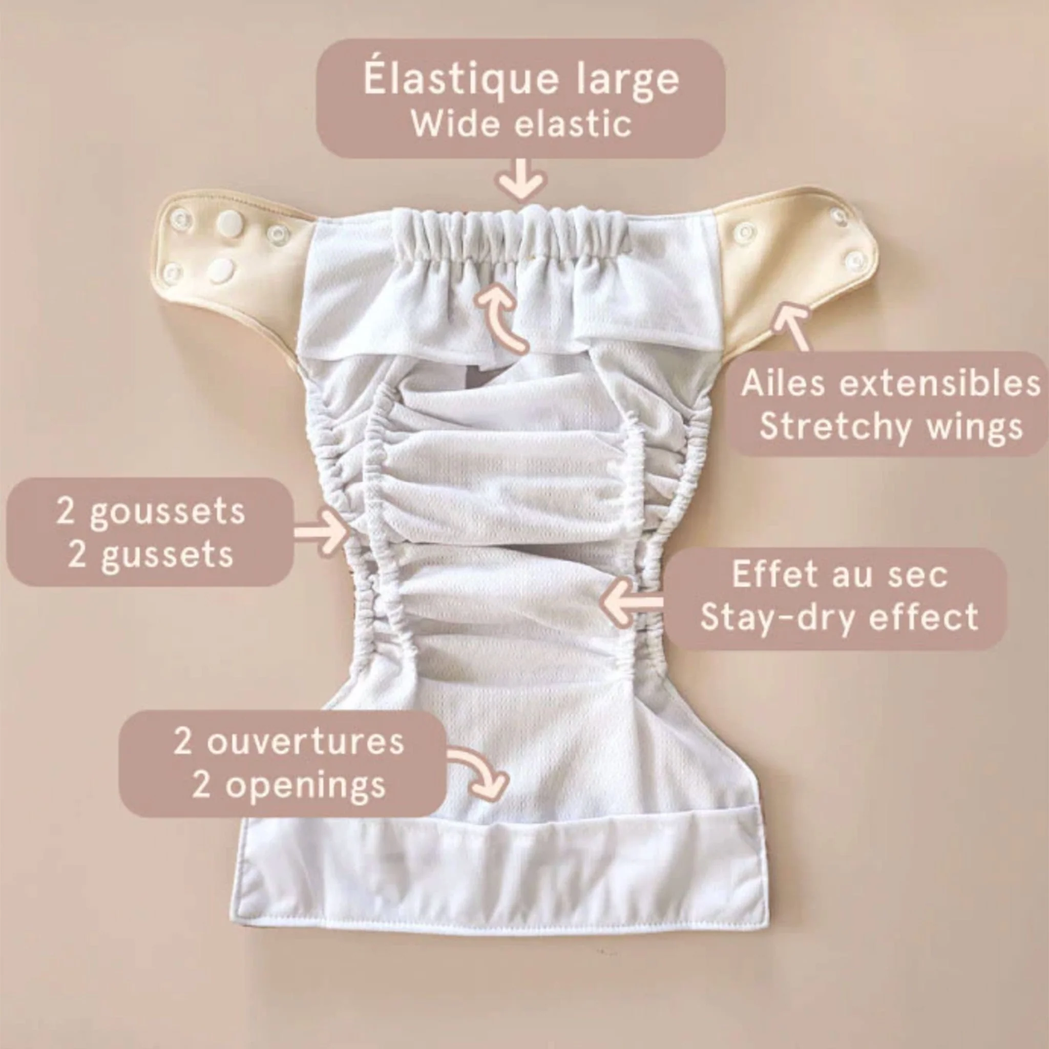 Couche Lavable Évolution - Pois 10-35lb - Image 6