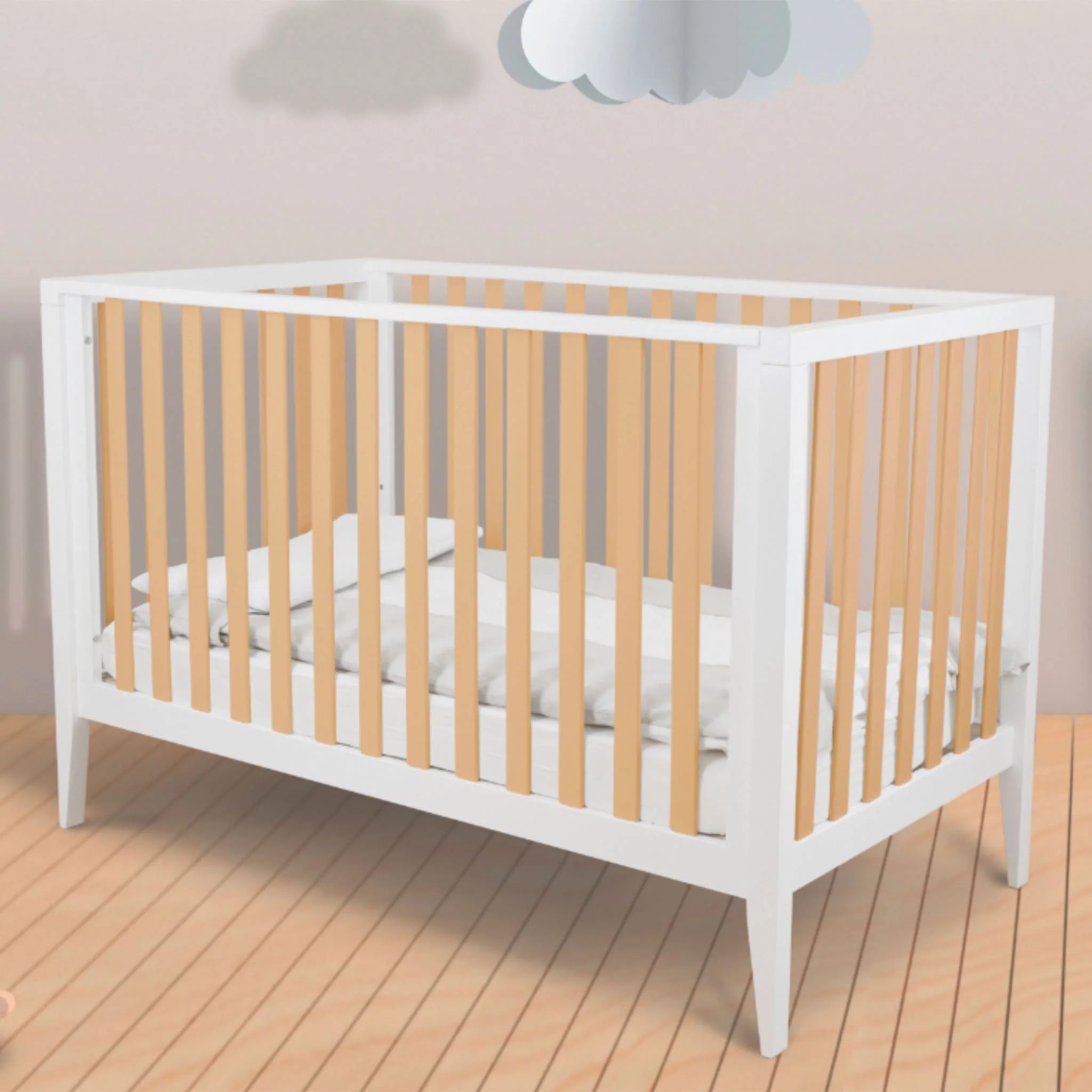 Couchette Bernini - Blanc / Naturel - Image 2