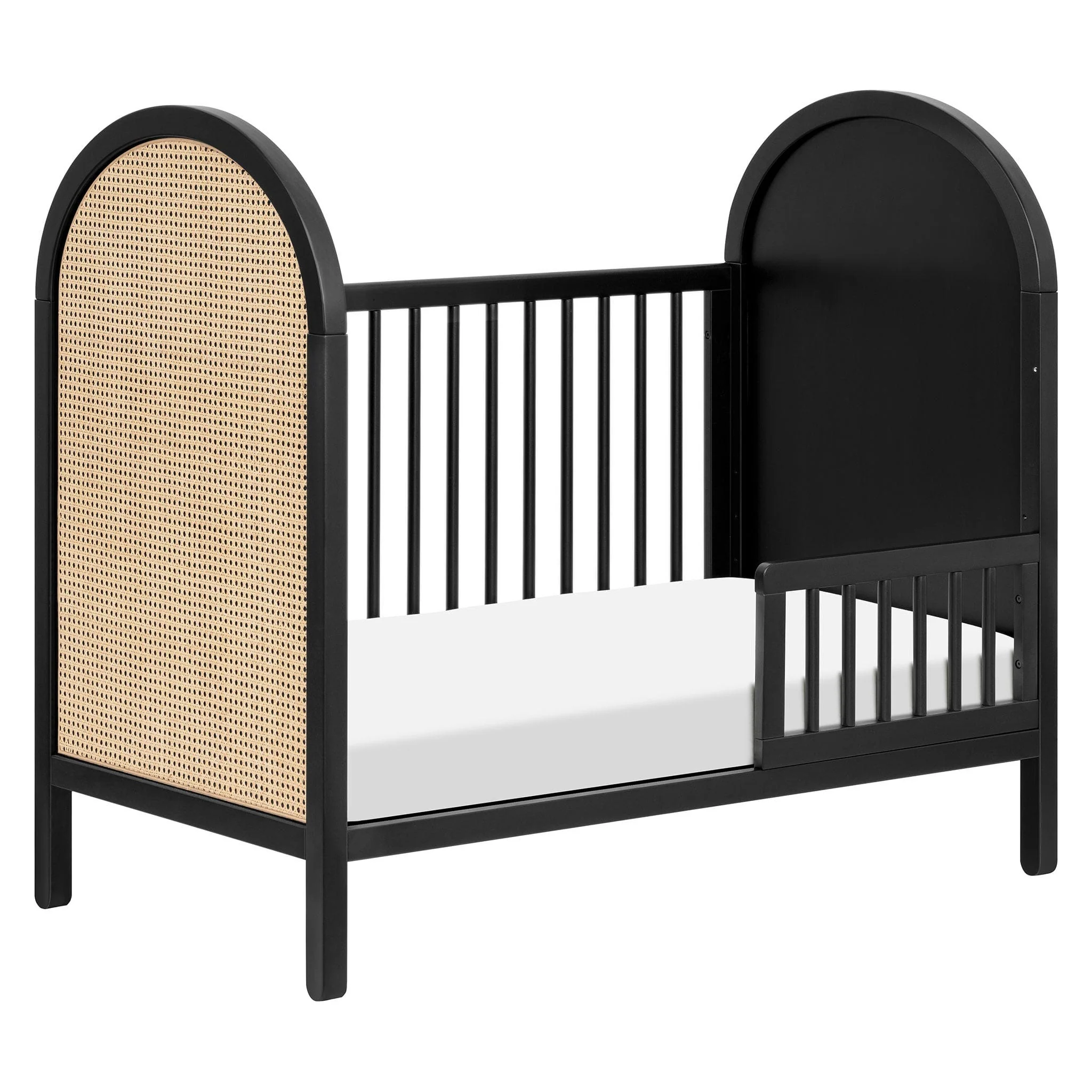 Couchette Convertible 3-en-1 Bondi Cane avec Kit de Conversion Lit pour Tout-petit - Noir / Rotin - Image 3