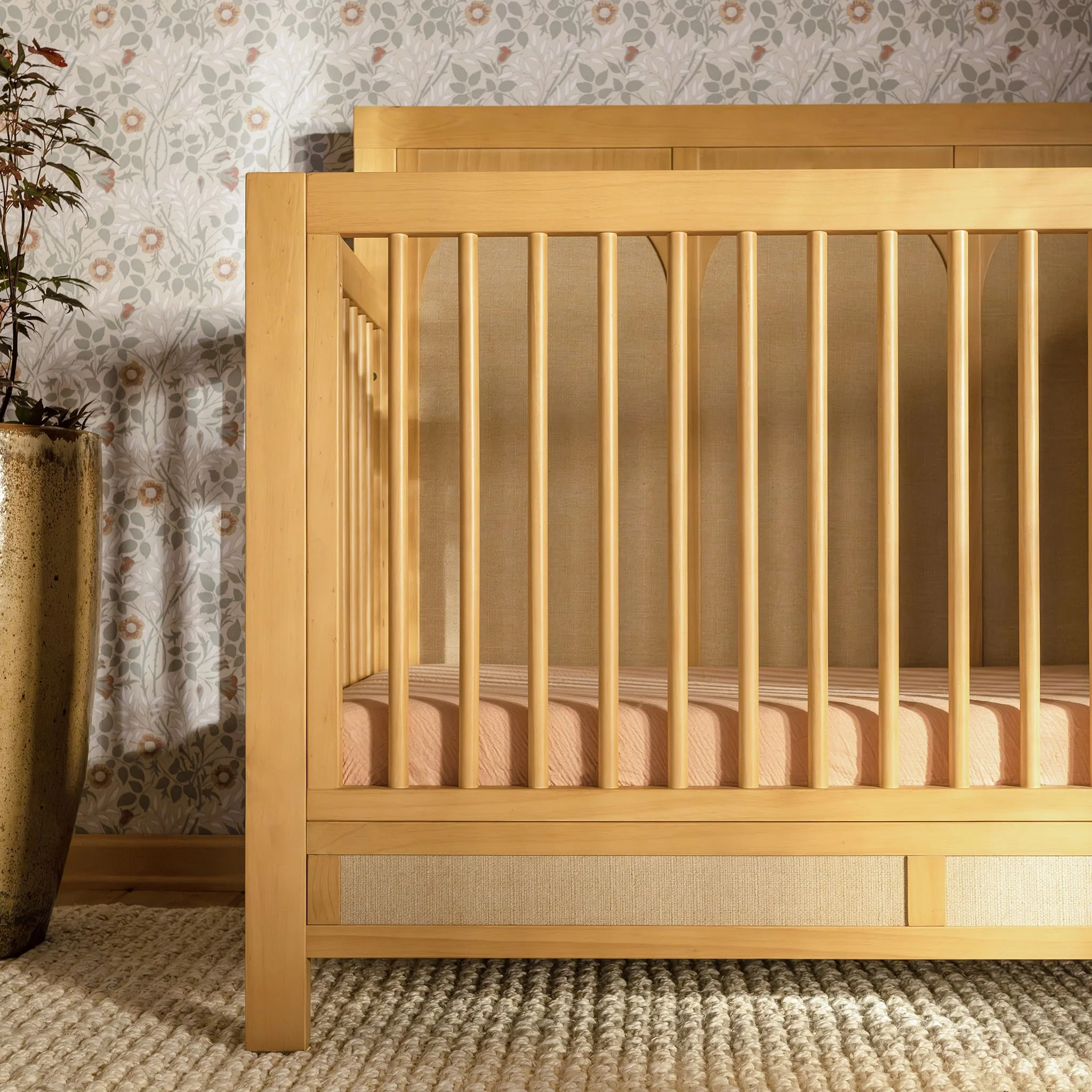 Couchette Convertible 4-en-1 Eloise - Miel et Tissu Eco-Weave - Image 11