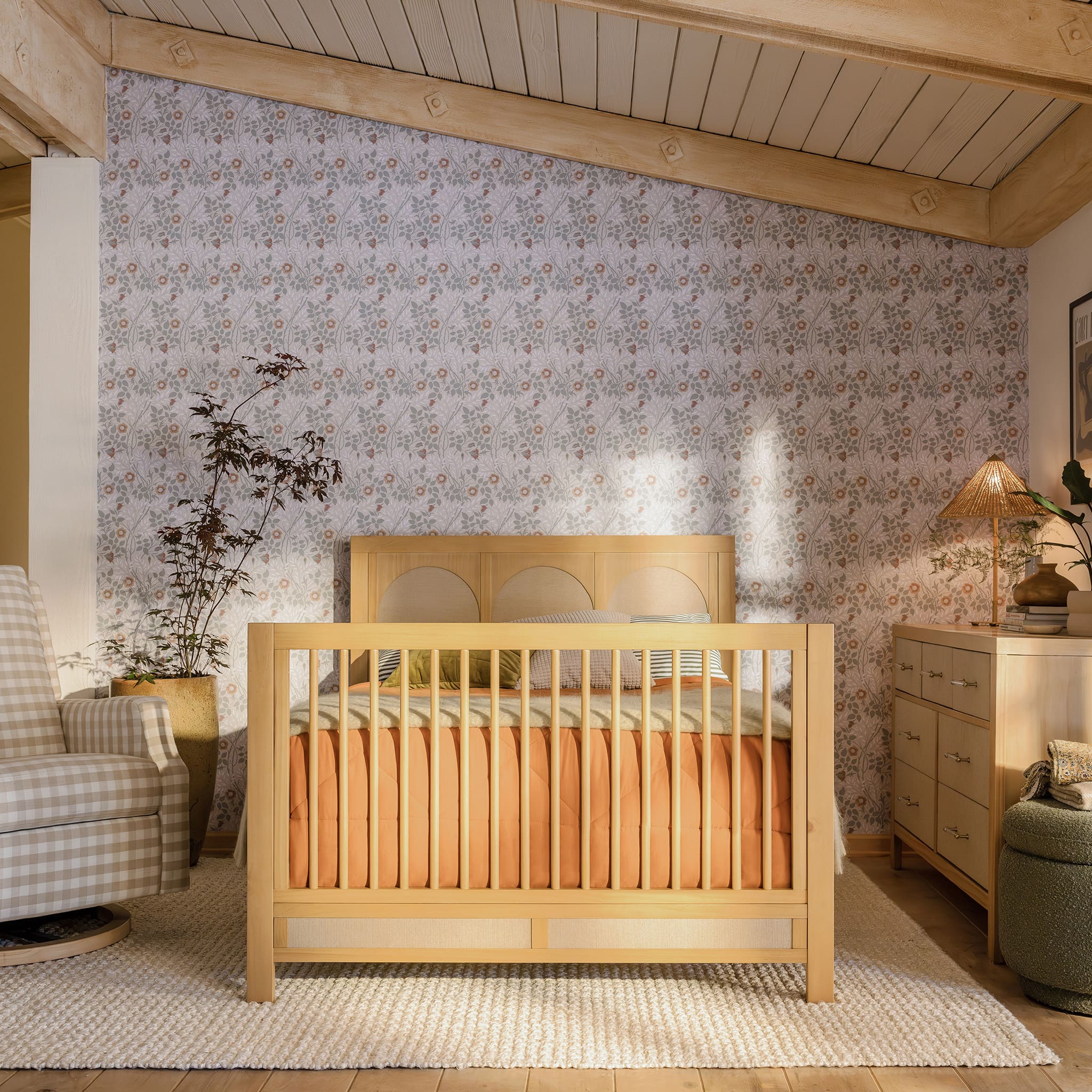 Couchette Convertible 4-en-1 Eloise - Miel et Tissu Eco-Weave - Image 16