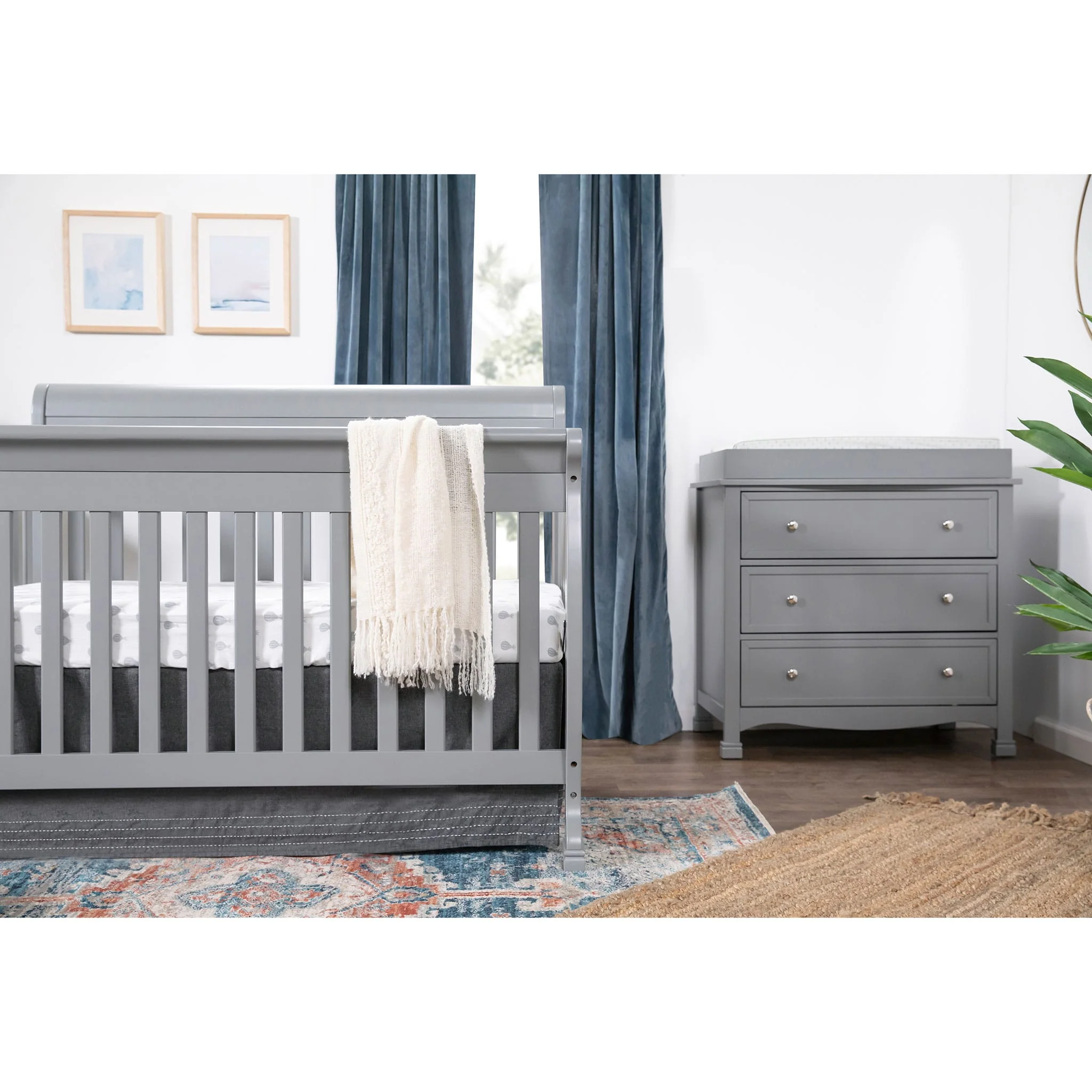 Couchette Convertible 4-en-1 Kalani - Gris - Image 9