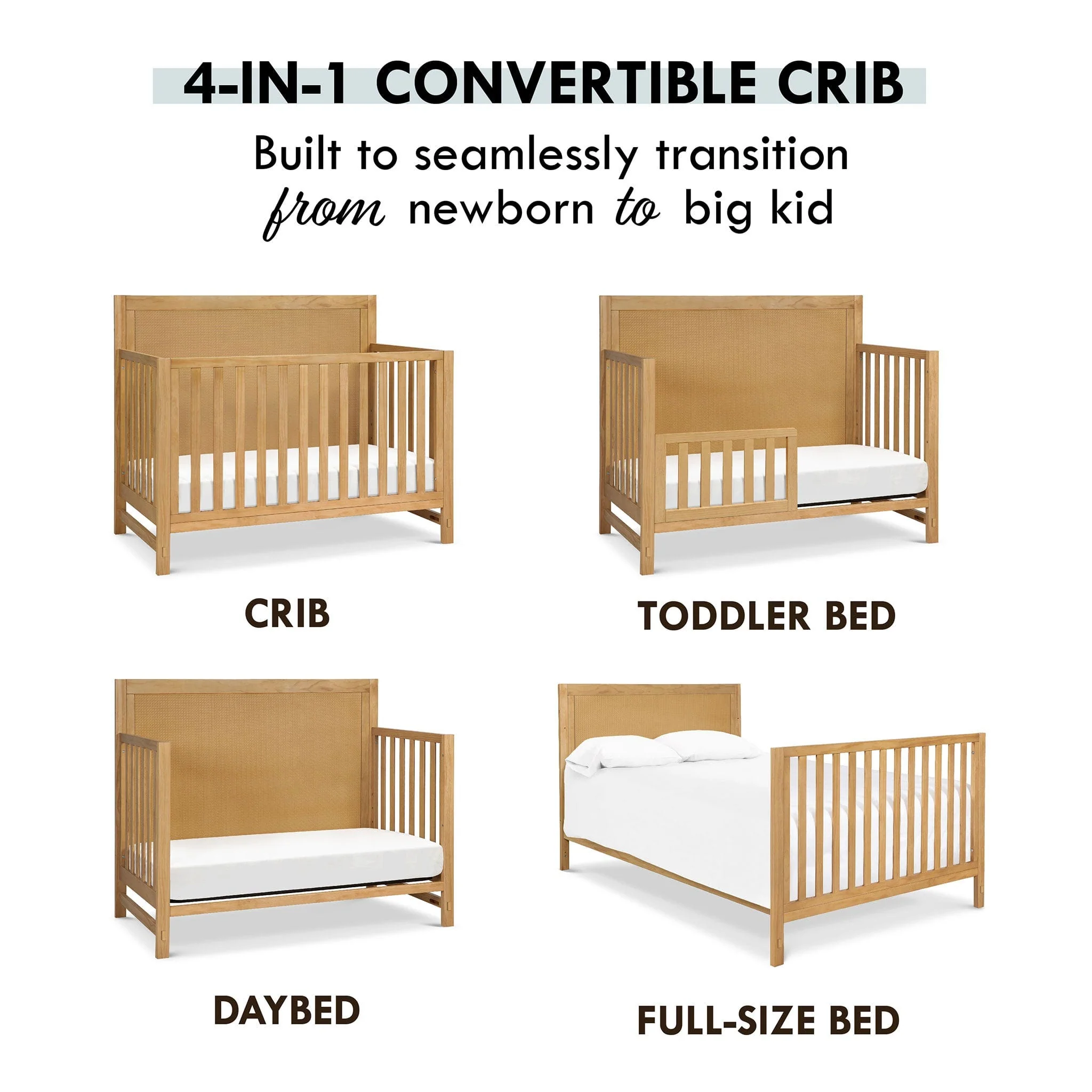 Couchette Convertible 4-en-1 Margot - Miel - Image 4
