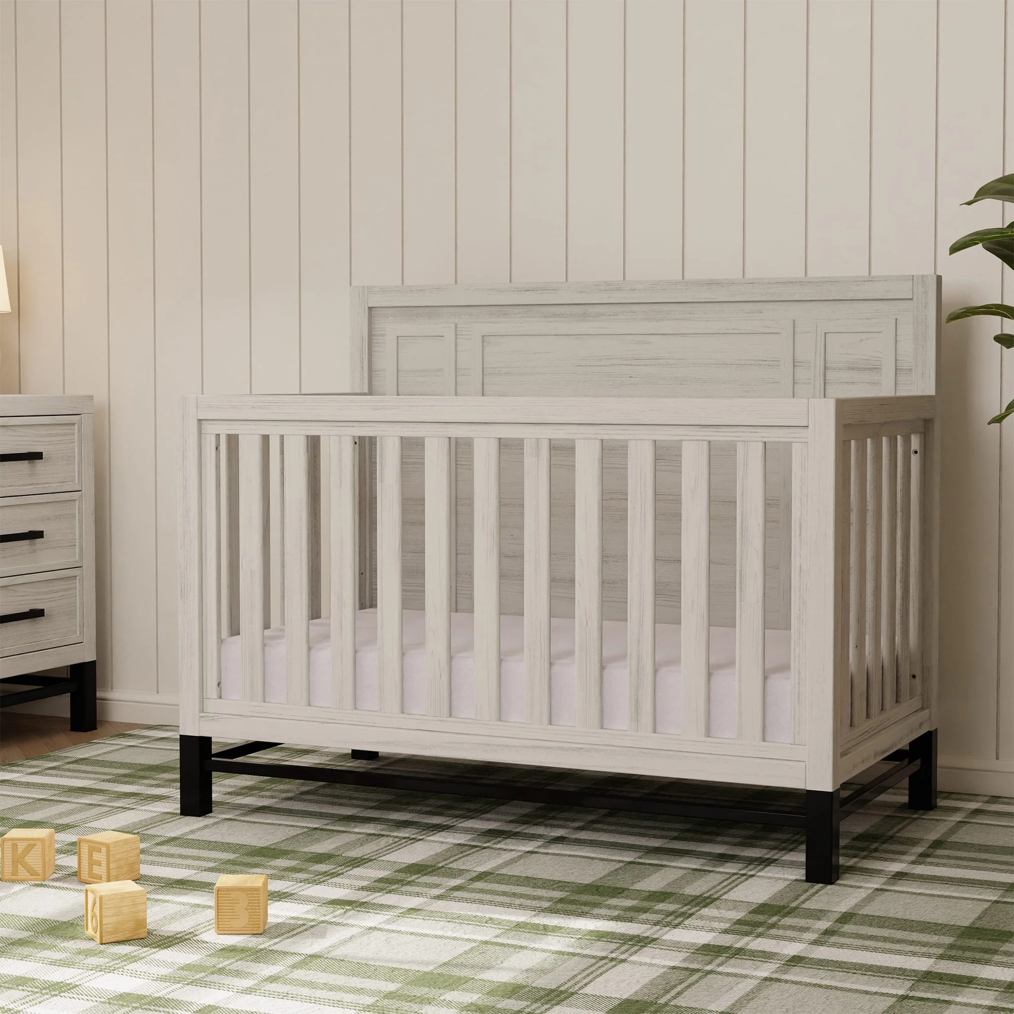 Couchette Convertible 4-en-1 Newbern - Bois Blanc - Image 2