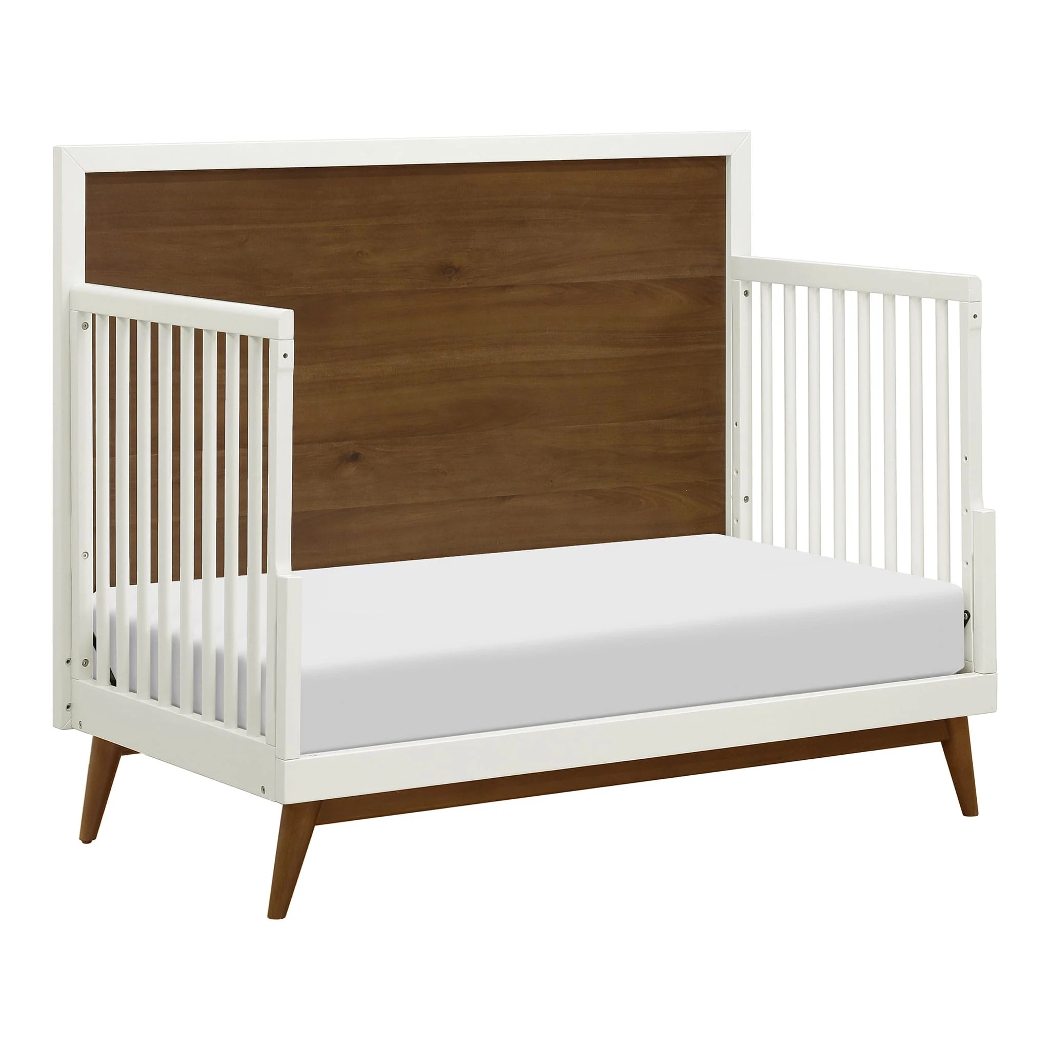 Couchette Convertible 4 en 1 Palma - Blanc Chaud / Noyer - Image 8