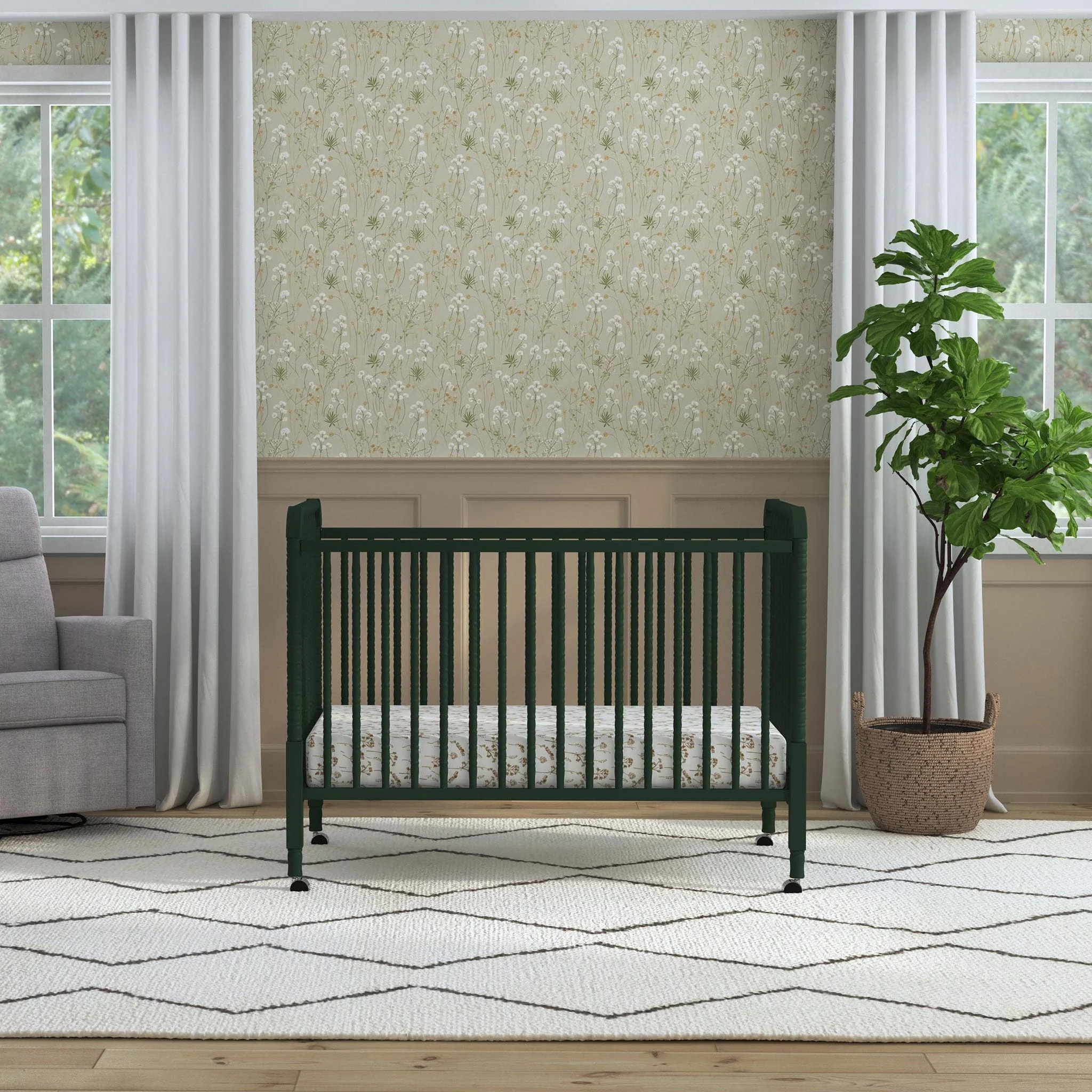 Couchette Convertible 3-en-1 Jenny Lind - Vert - Image 12