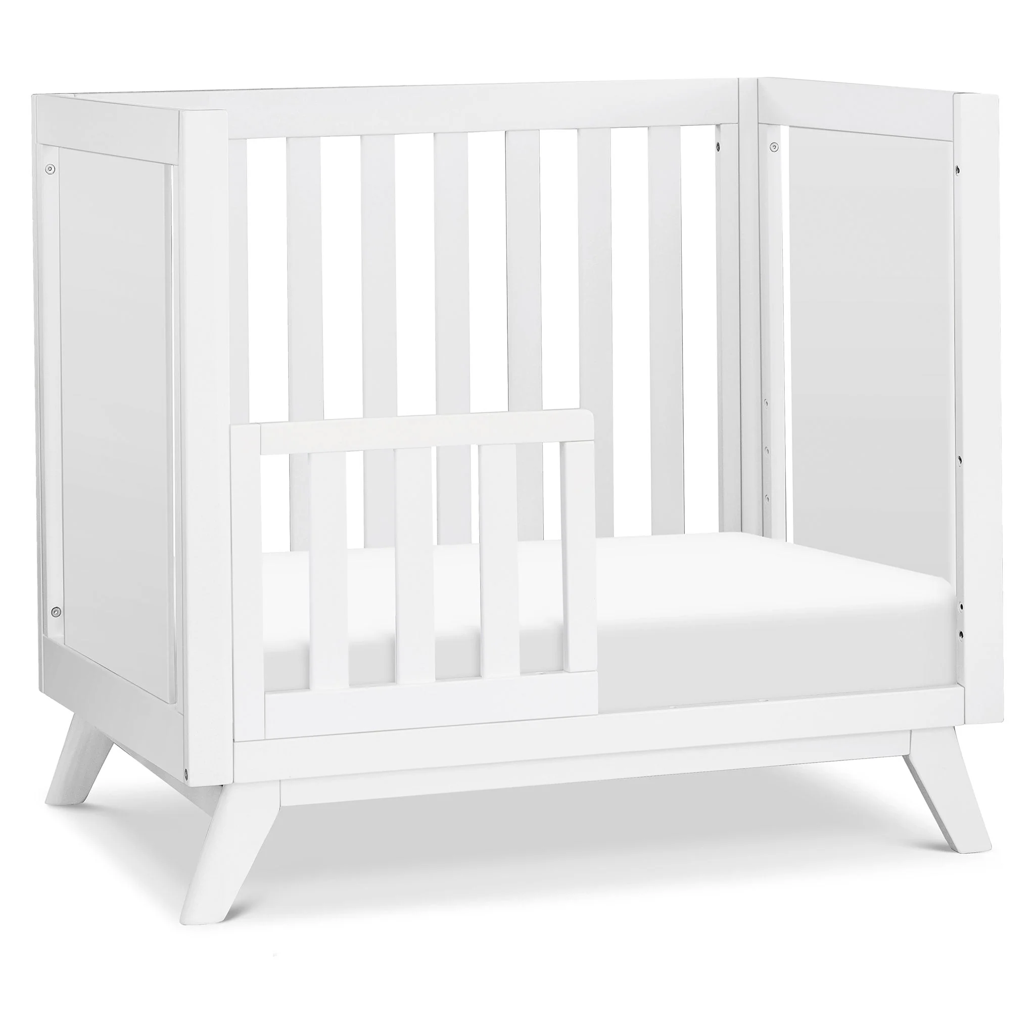 Mini Couchette Convertible Otto 3-en-1 (avec matelas de 4" inclus) - Blanc - Image 3