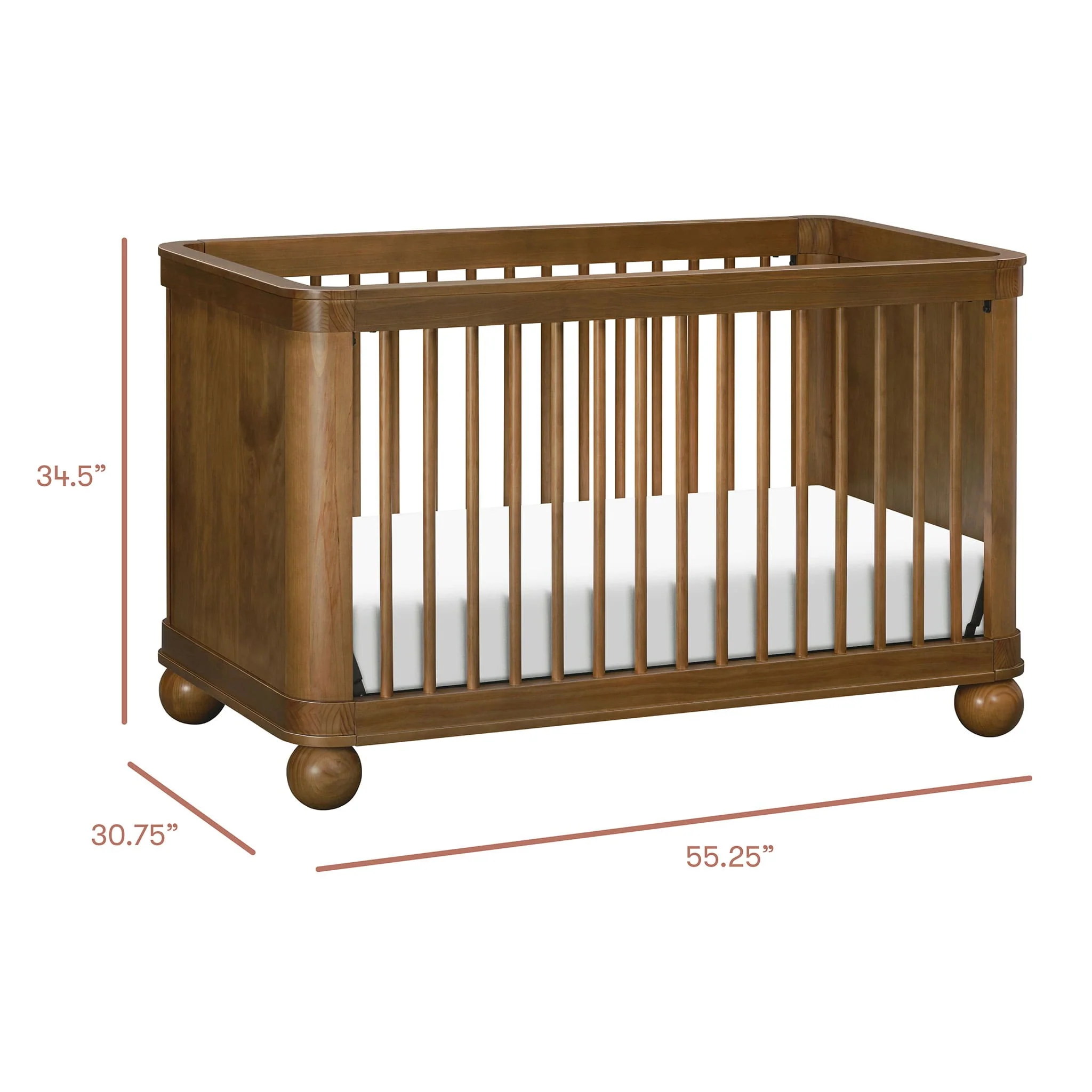 Couchette Convertible 3-en-1 Crosby - Noyer Naturel - Image 3