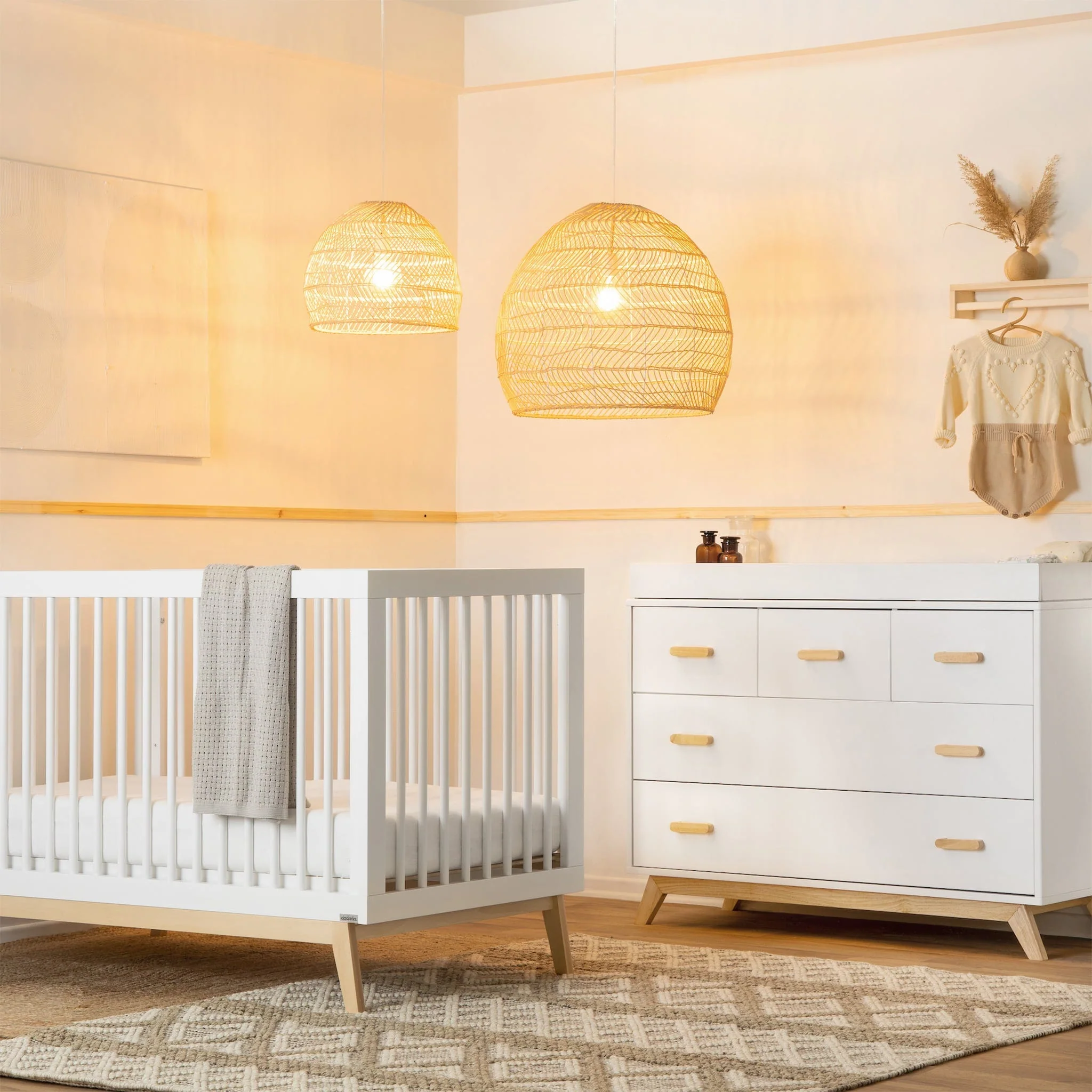 Couchette convertible 3-en-1 Soho - Blanc / Naturel - Image 11