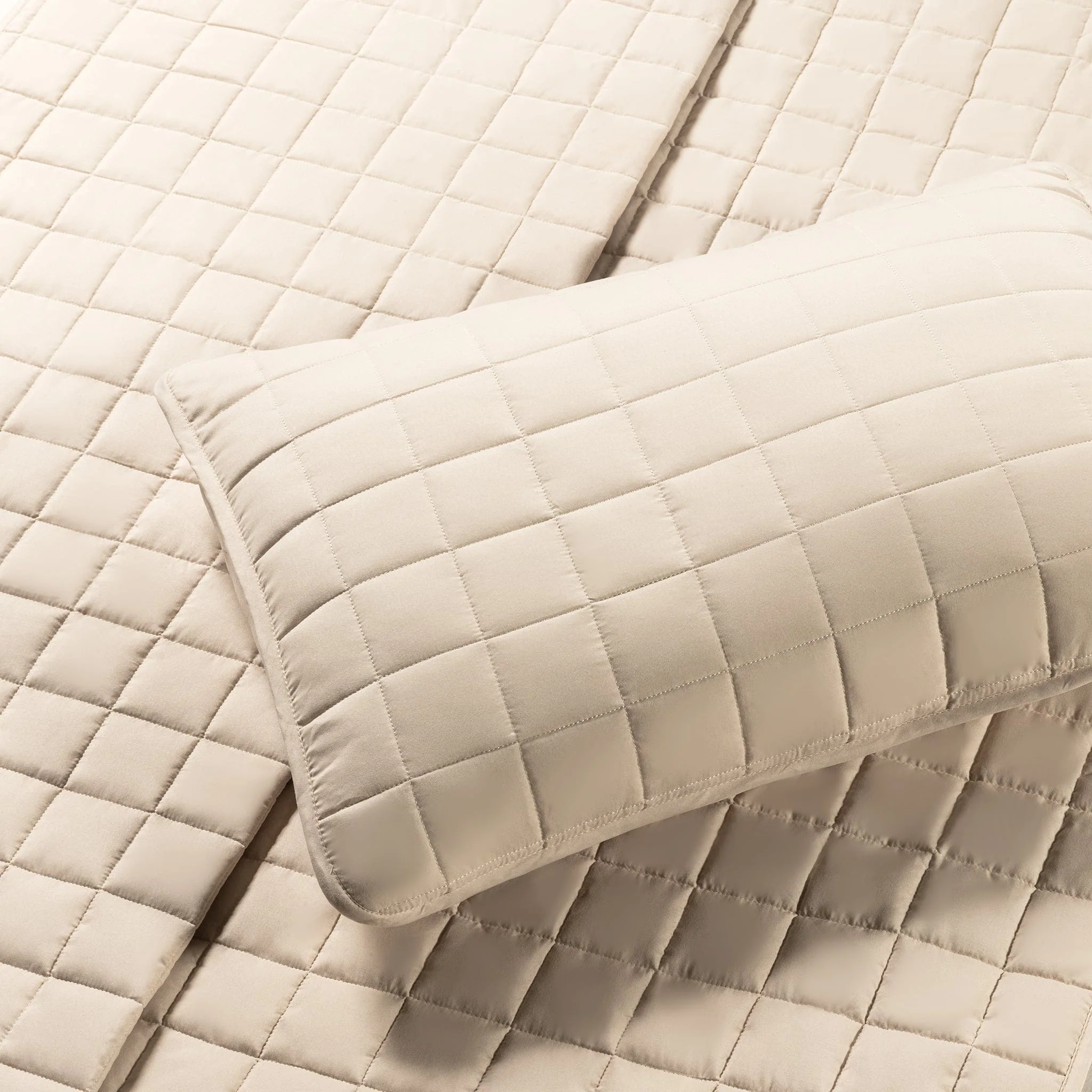 Courtepointe Lit Simple - Beige - Image 6