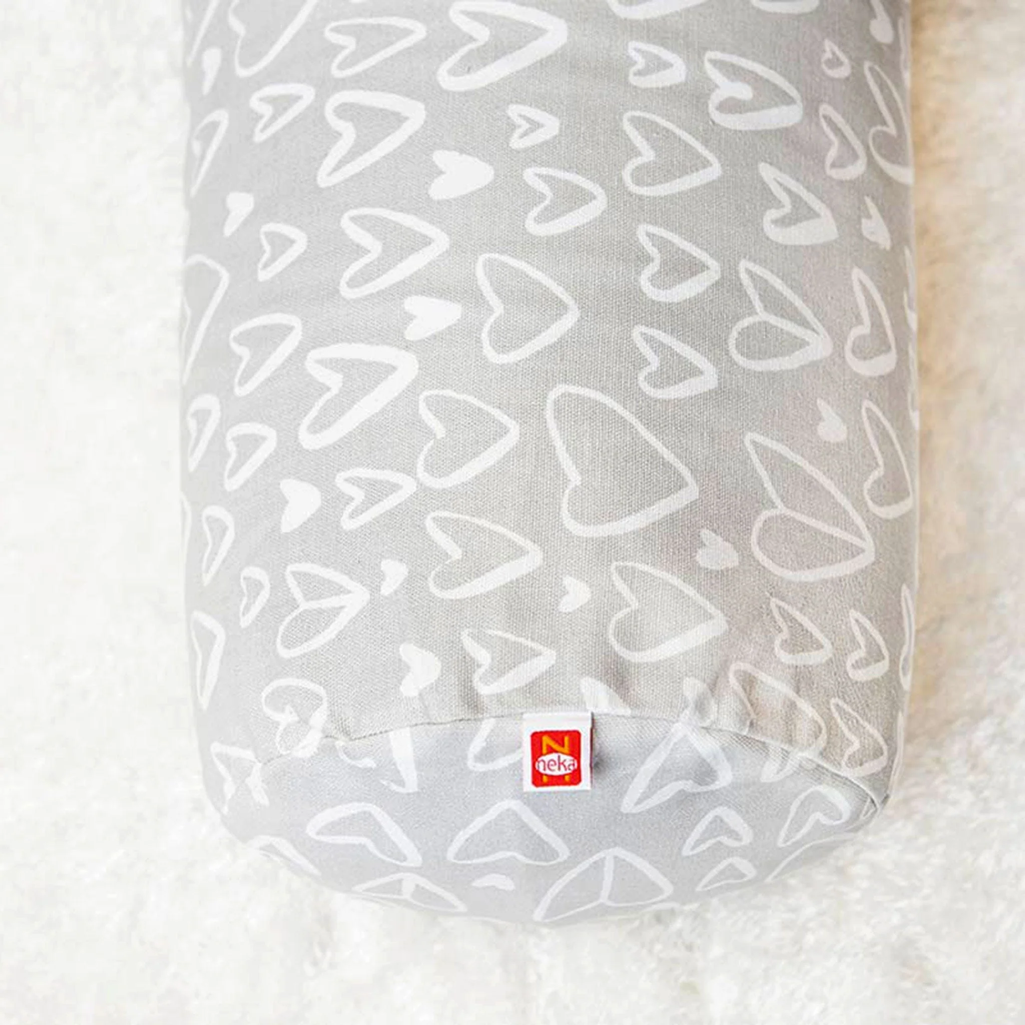 Coussin d'Allaitement - Coeurs gris - Image 2