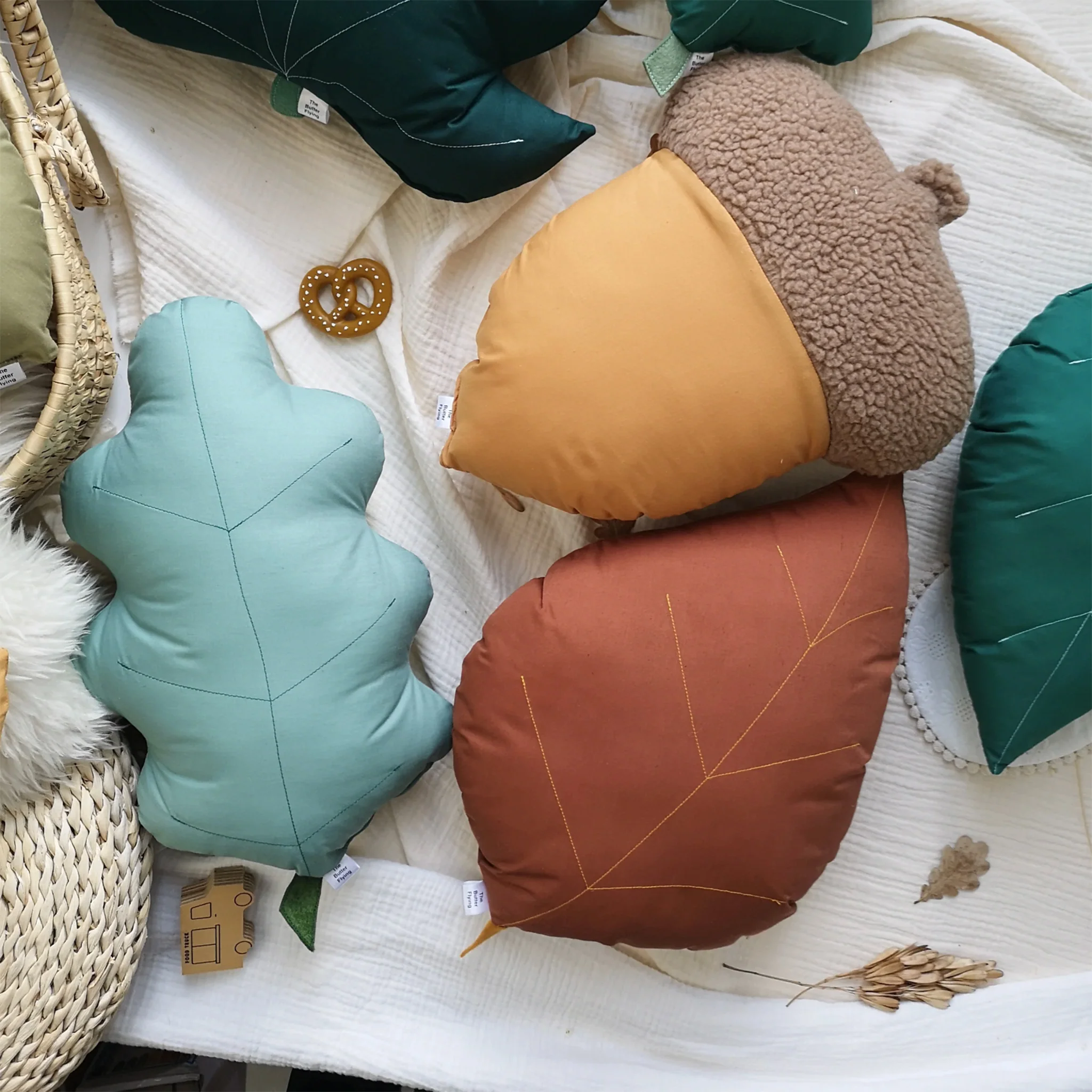 Coussin Feuille de Bouleau - Rouille - Image 2