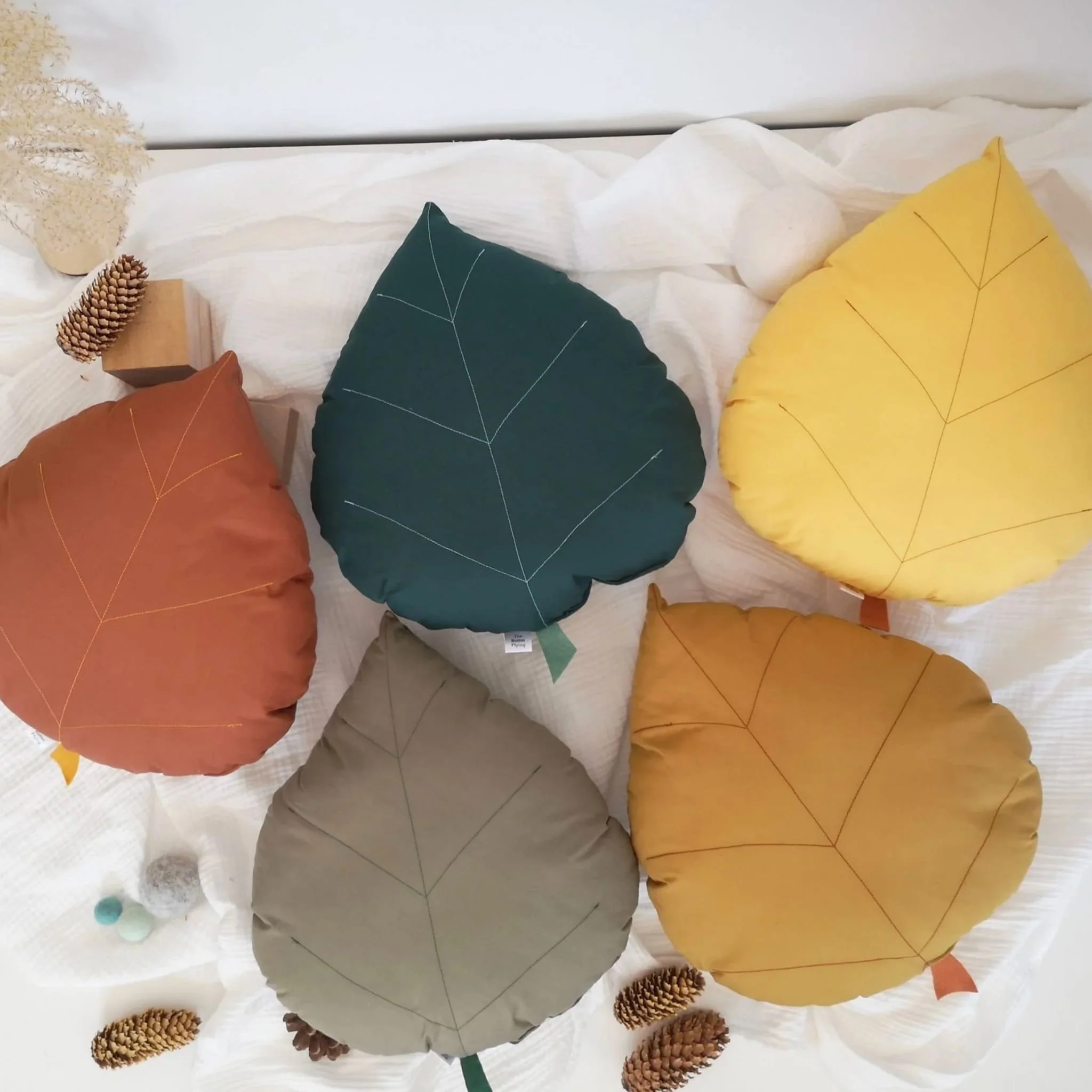 Coussin Feuille de Bouleau - Rouille - Image 4