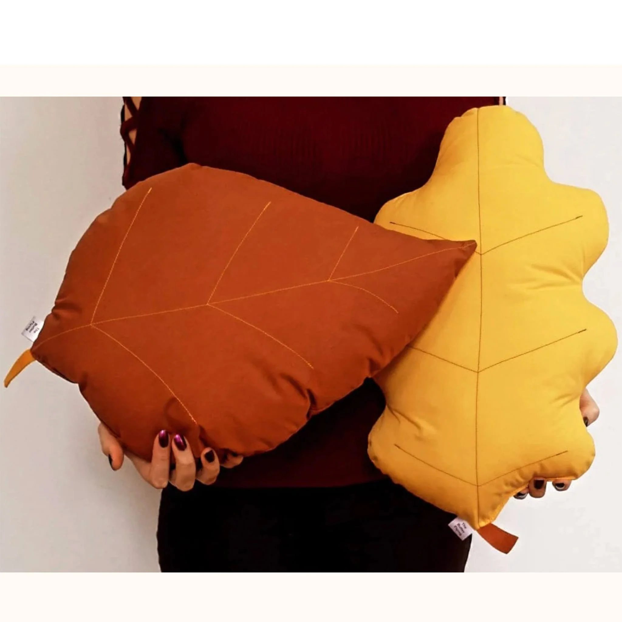 Coussin Feuille de Chêne - Moutarde - Image 4