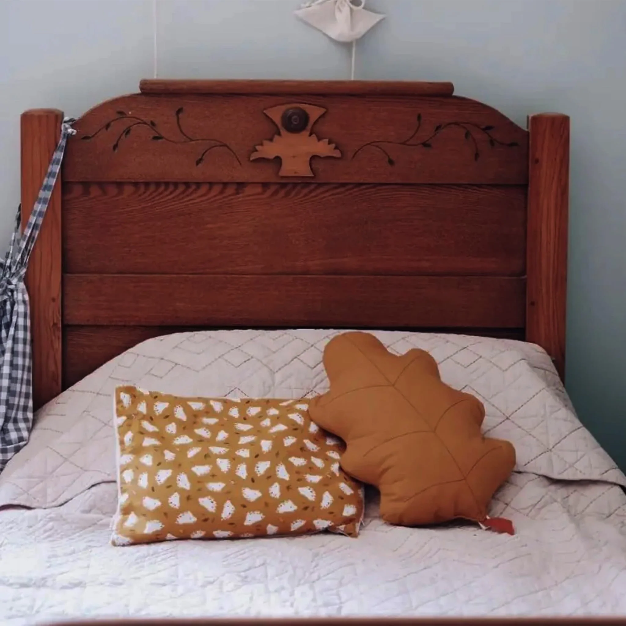 Coussin Feuille de ChĂȘne - Rouille - Image 2
