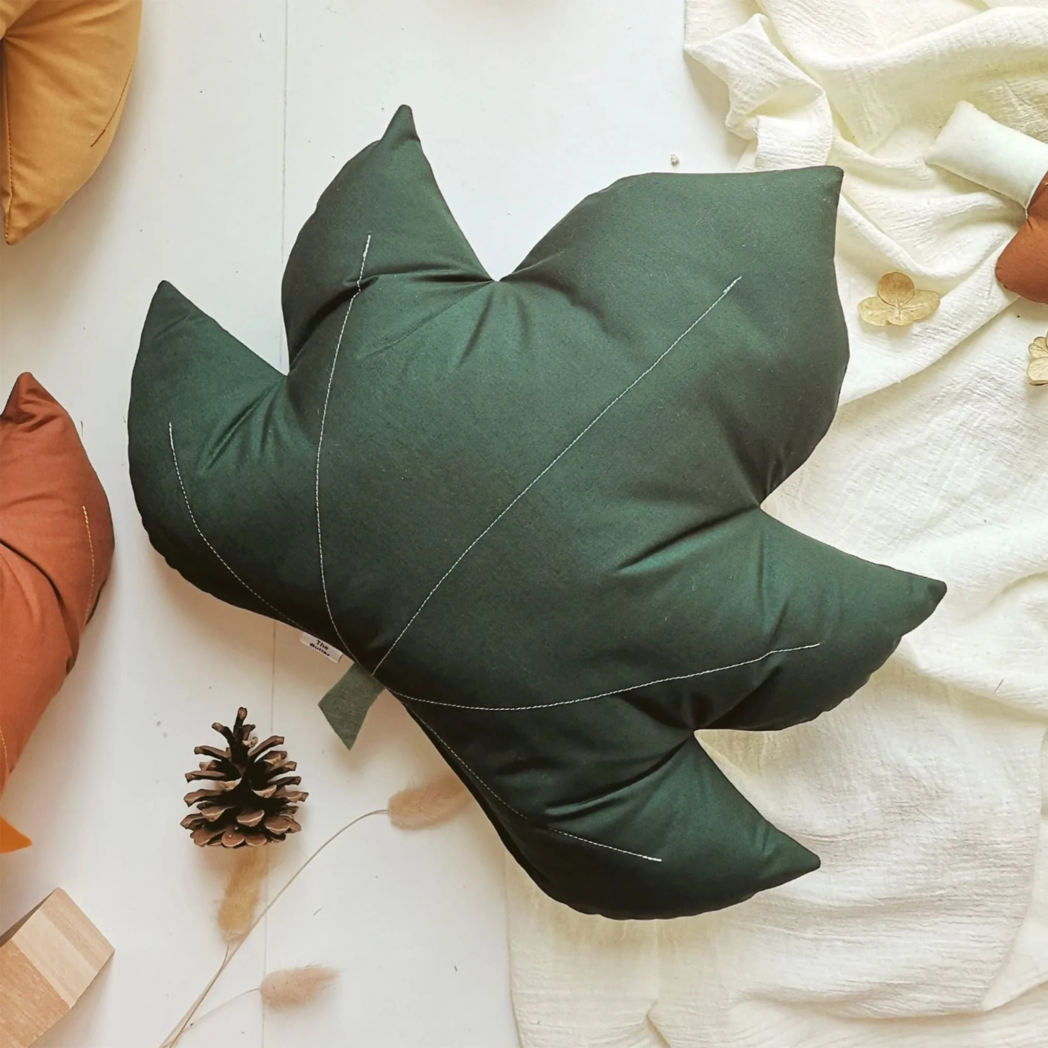 Coussin Feuille D`Érable - Vert