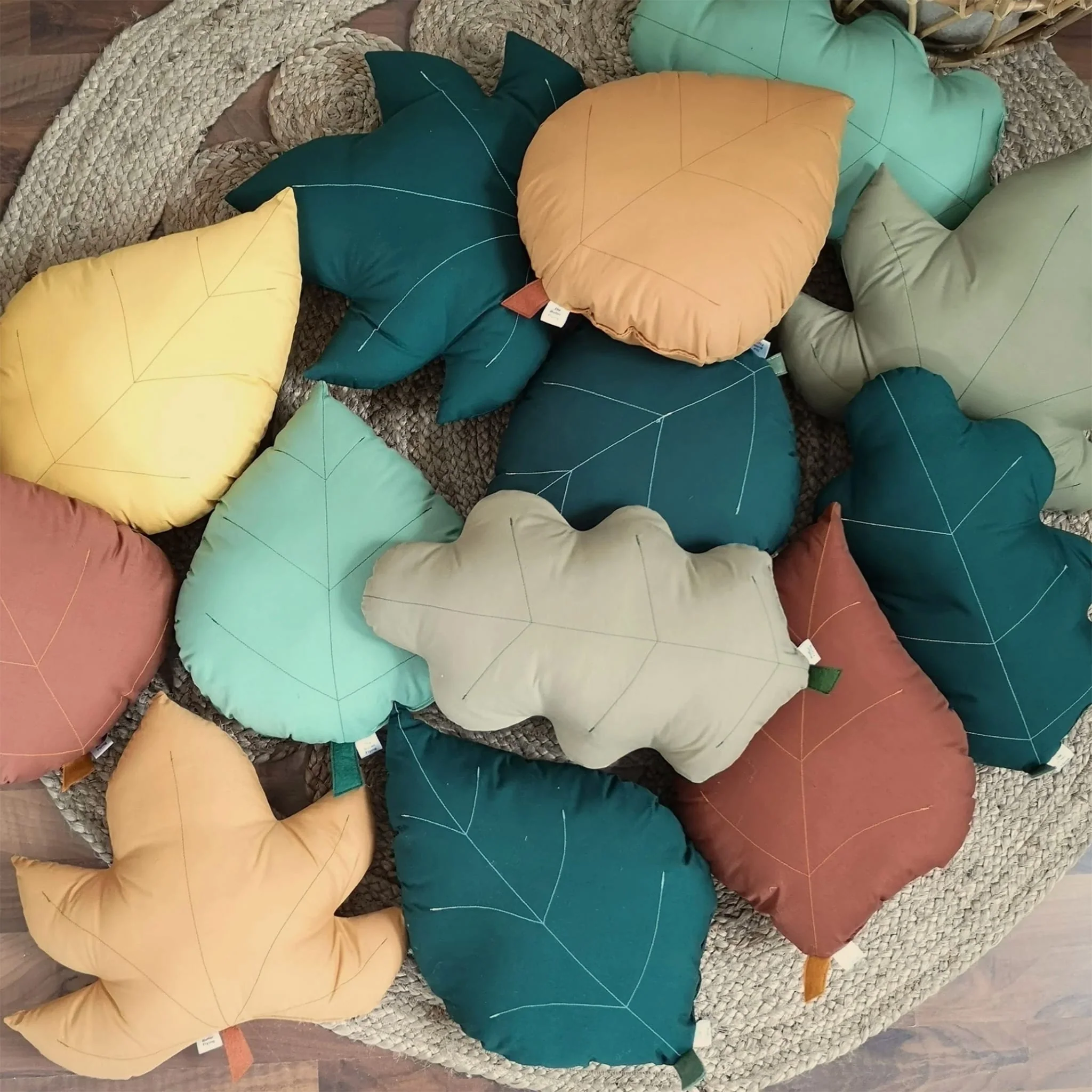 Coussin Feuille de FrĂȘne - Rouille - Image 3