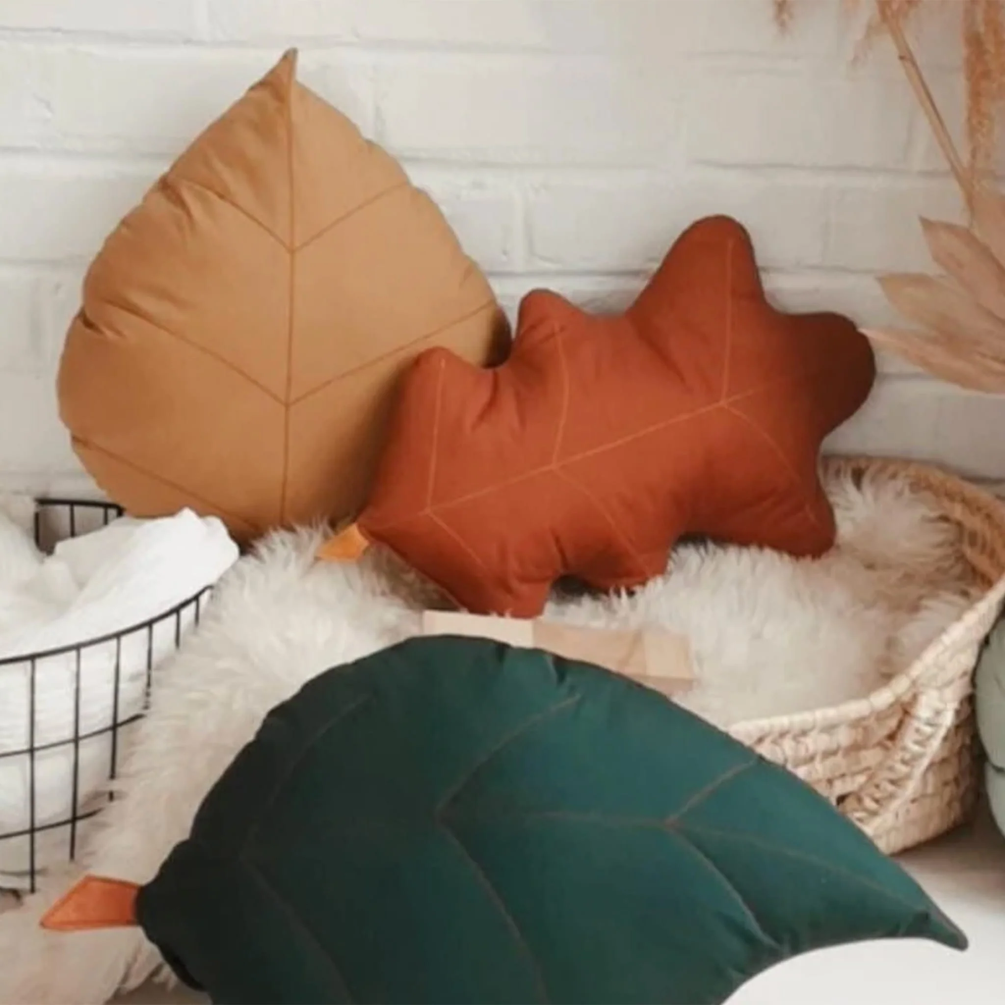 Coussin Feuille de FrĂȘne - Vert - Image 2