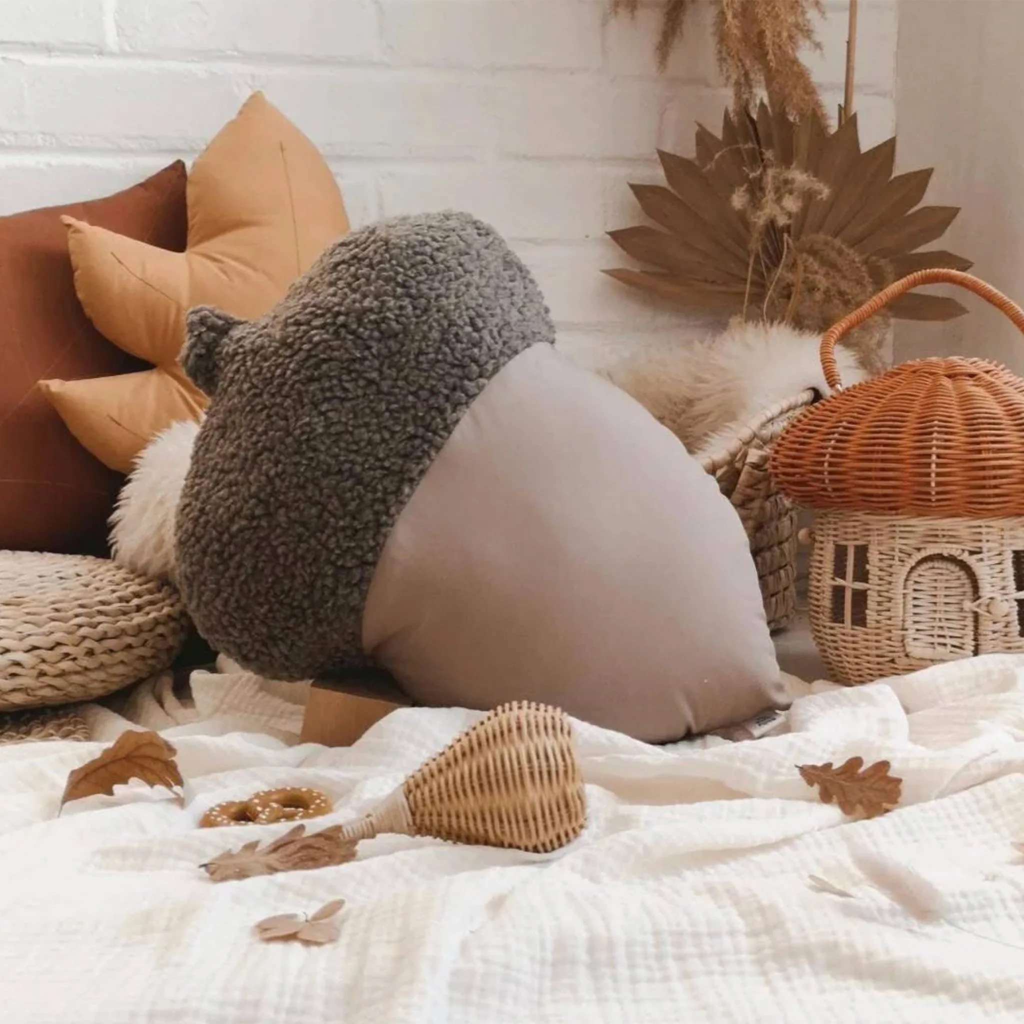 Coussin Gland De ChĂȘne - Taupe - Image 3