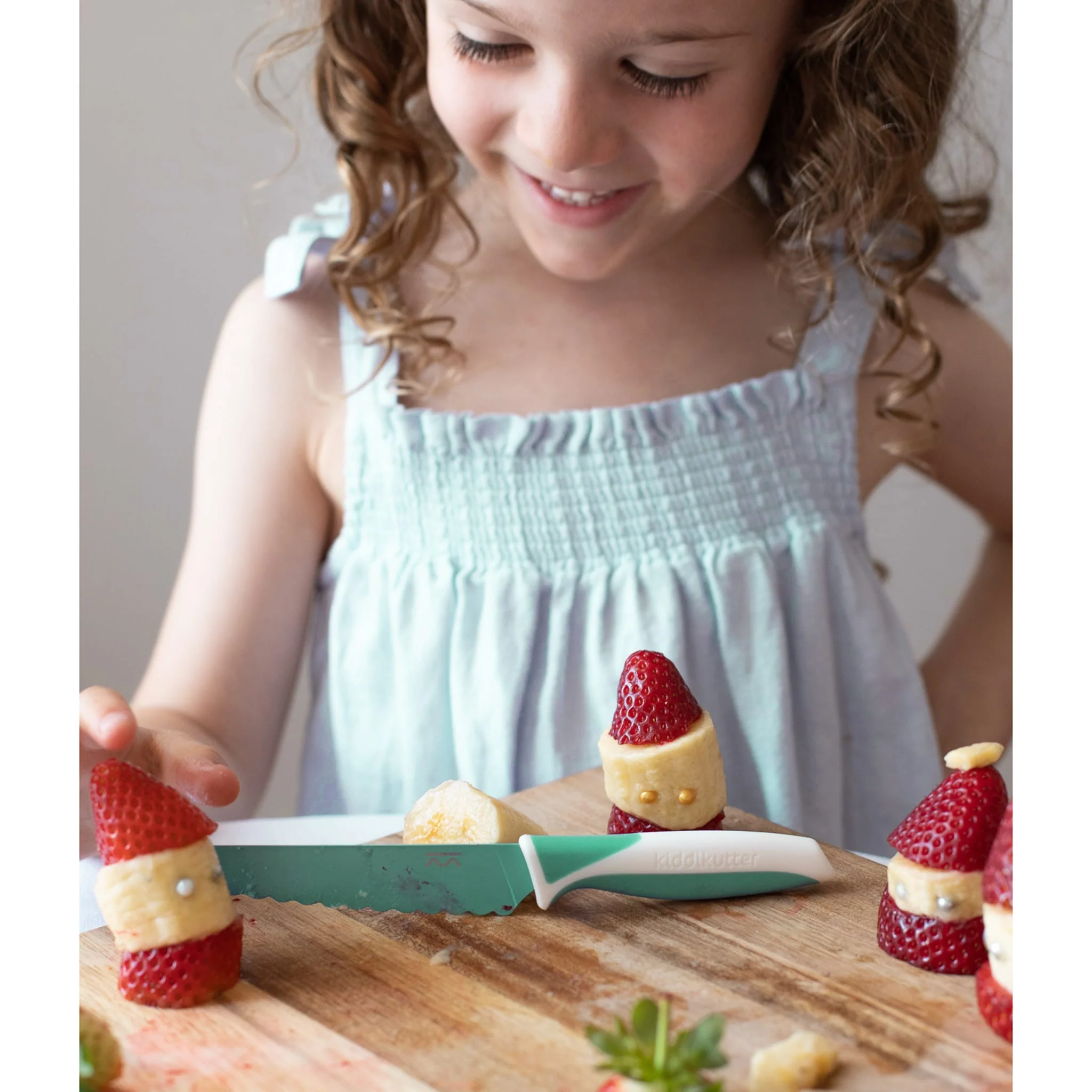 Couteau Sécuritaire pour Enfant – Vert Sauge - Image 4