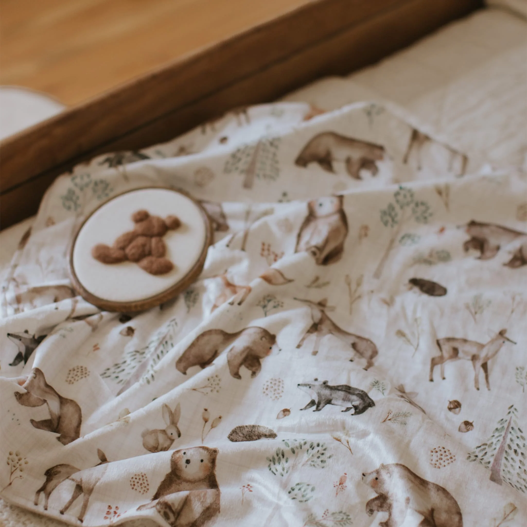 Petite Couverture Minky - Animaux de la ForĂȘt - Image 4