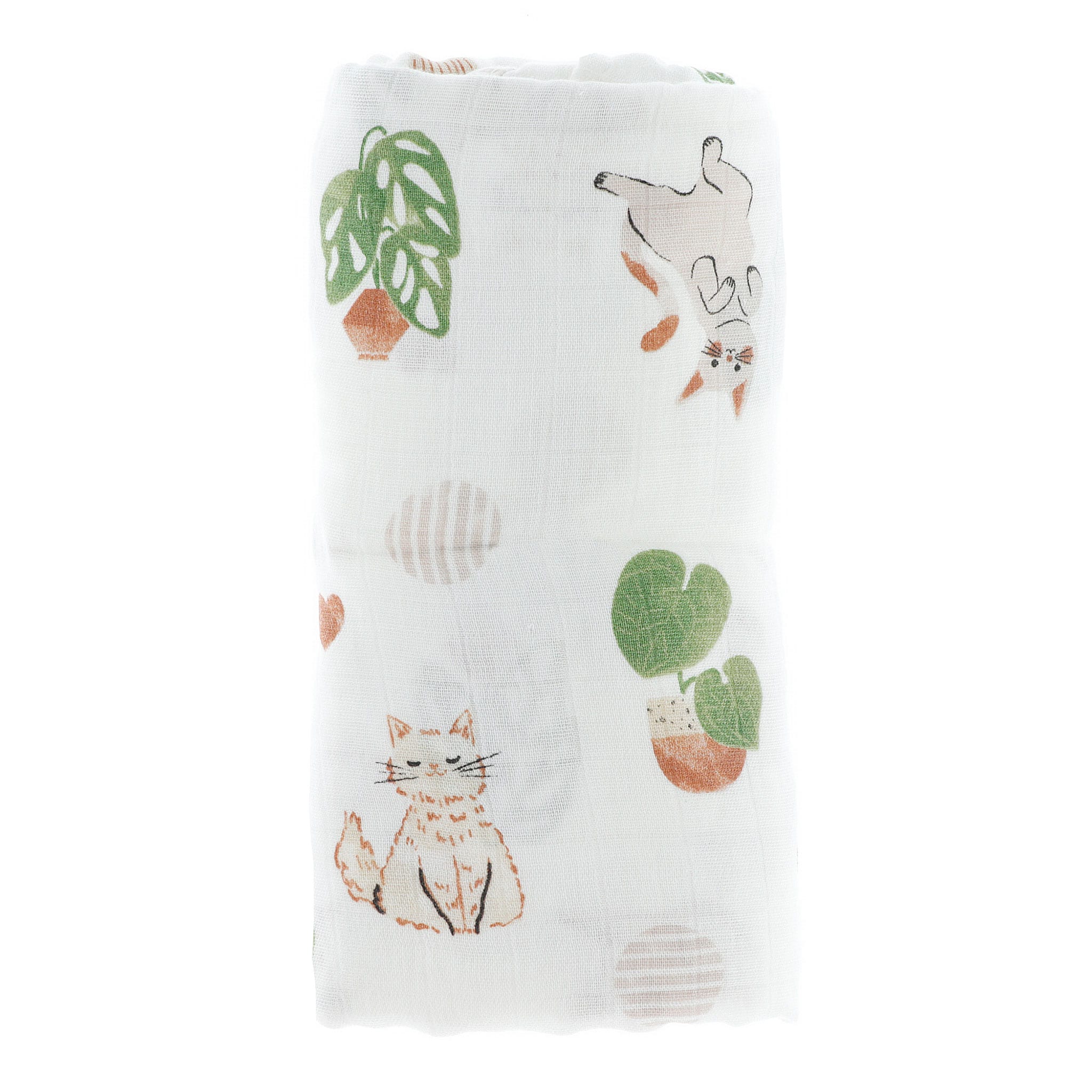 Couverture Mousseline Bambou - Chat