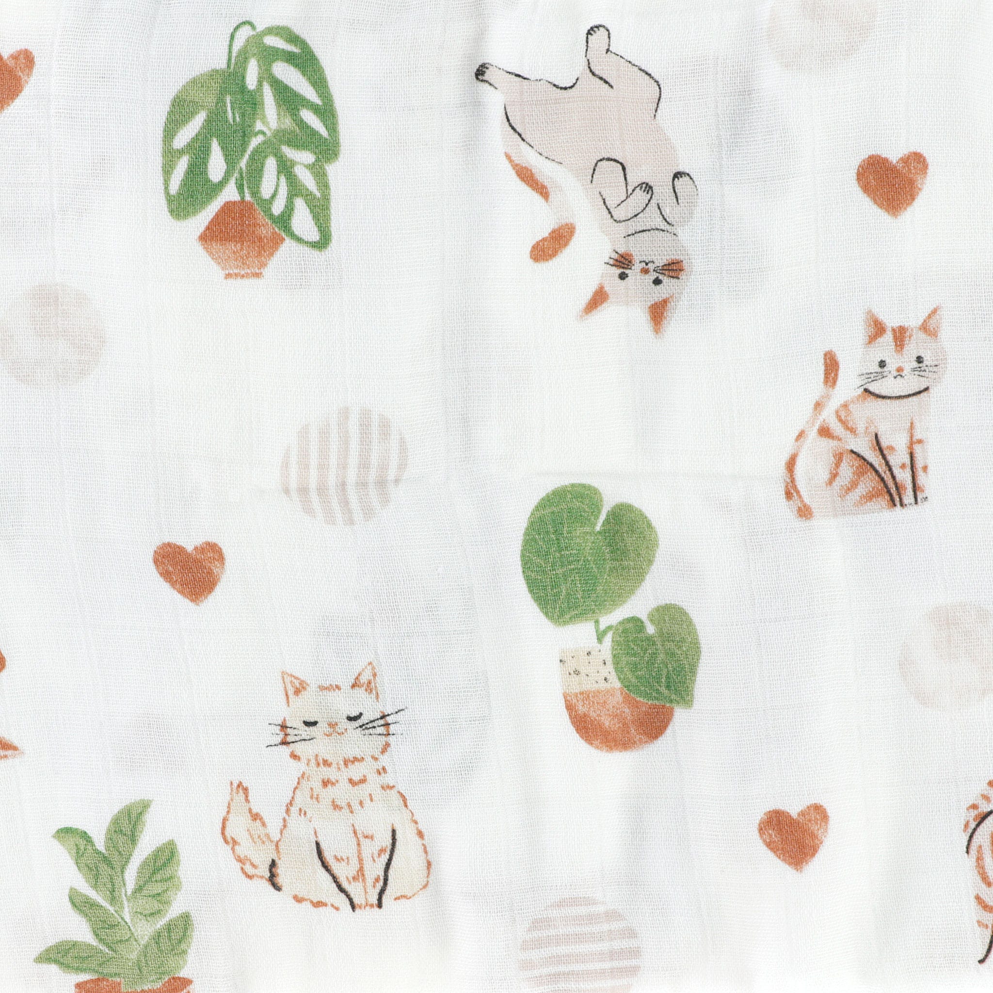 Couverture Mousseline Bambou - Chat - Image 3