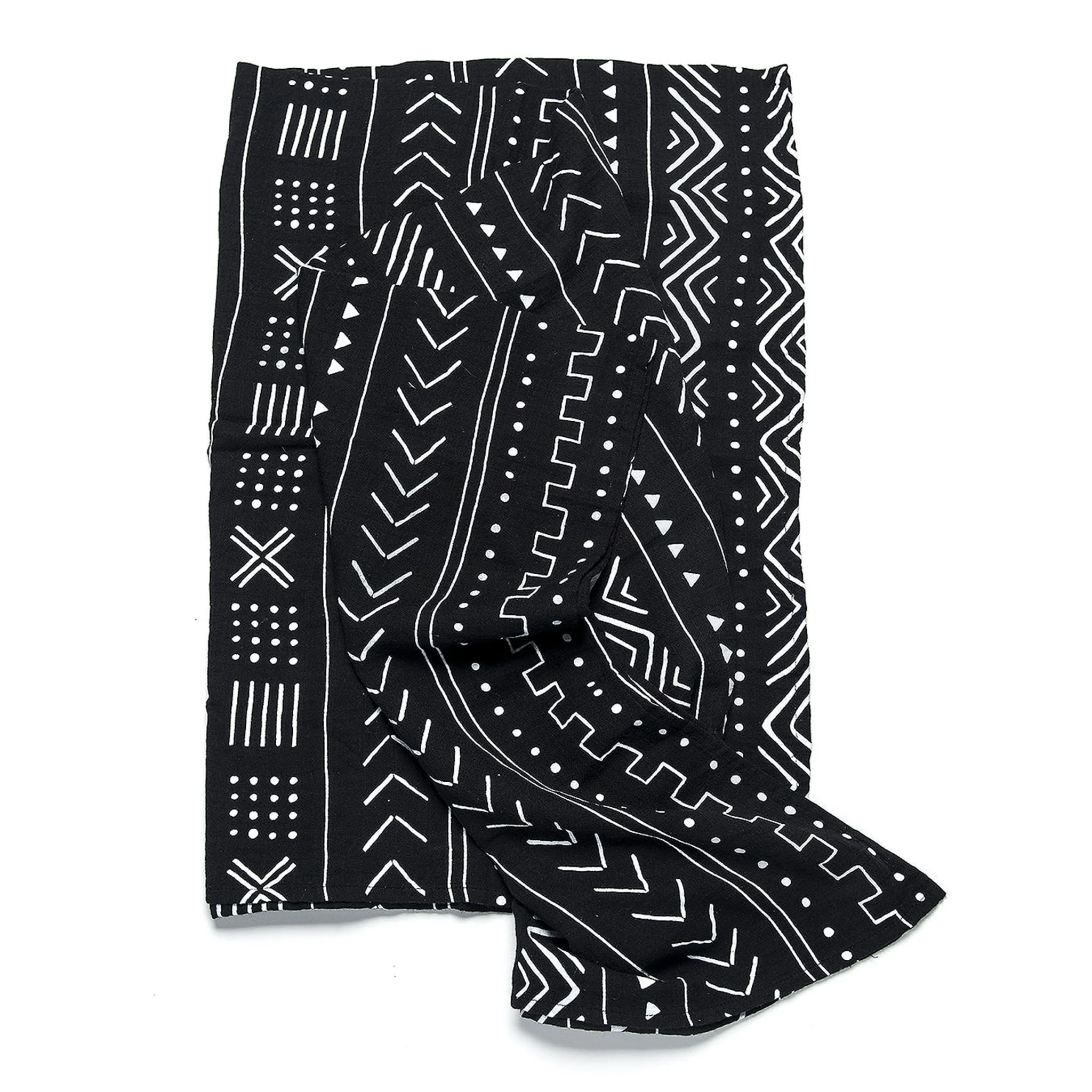 Couverture Mousseline Bambou - Noir