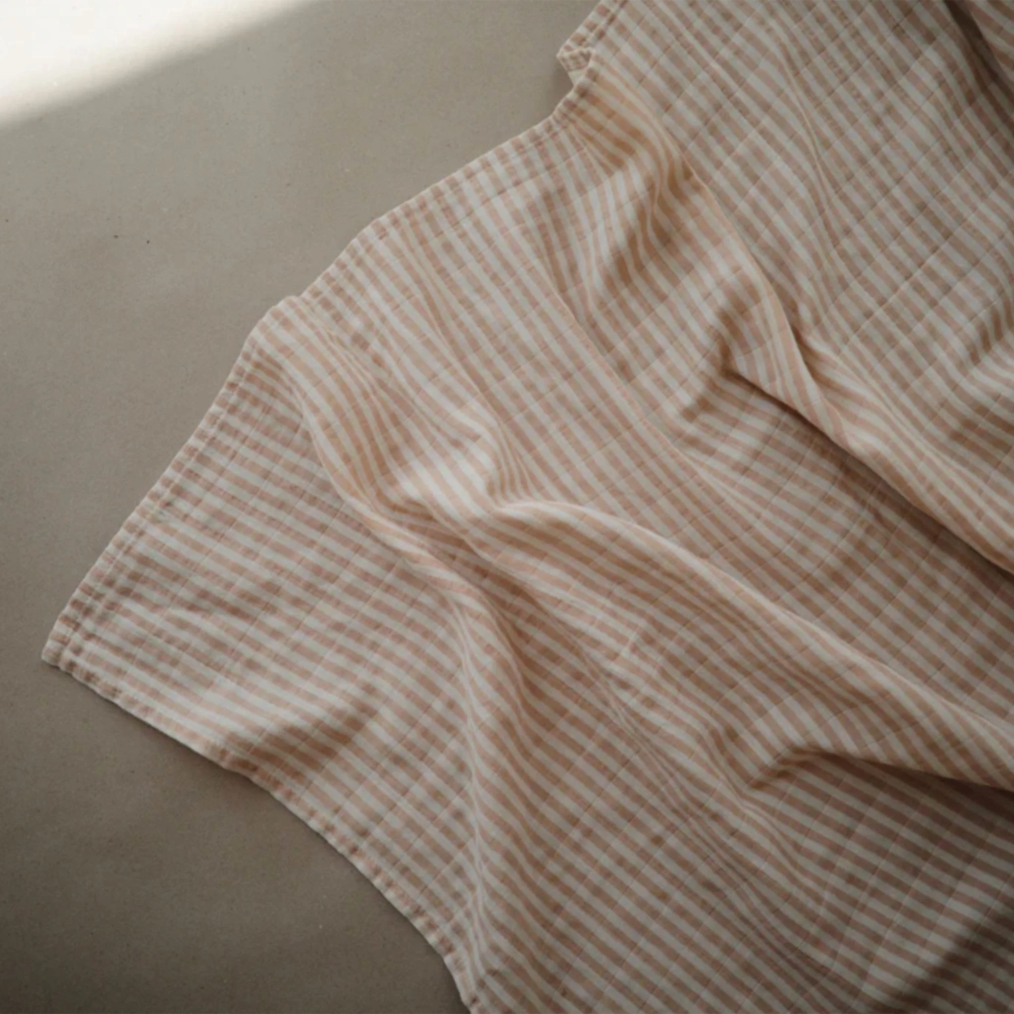 Couverture Mousseline -  Rayures Naturel - Image 3