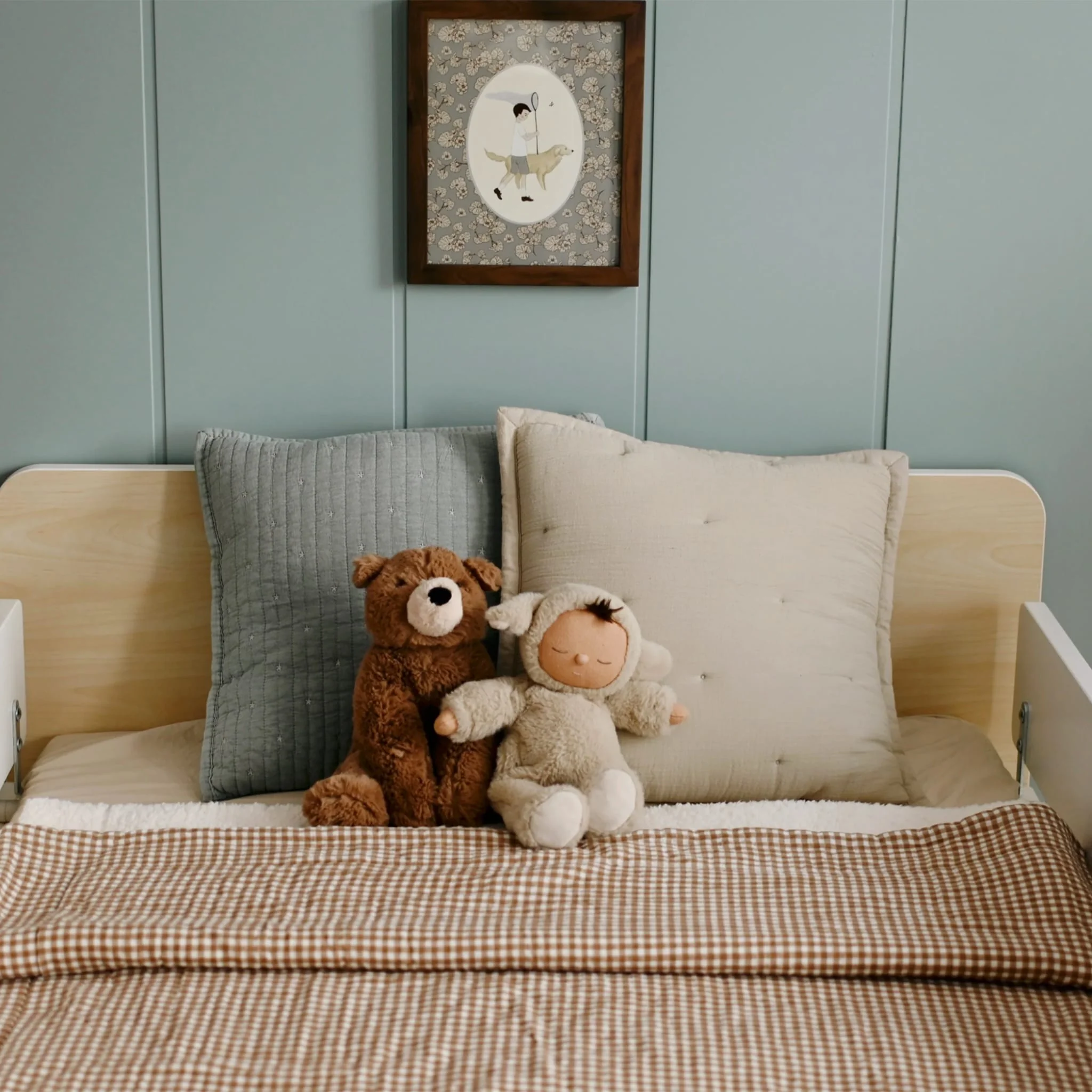 Couverture Sherpa Mousseline - Vichy Brun - Image 3