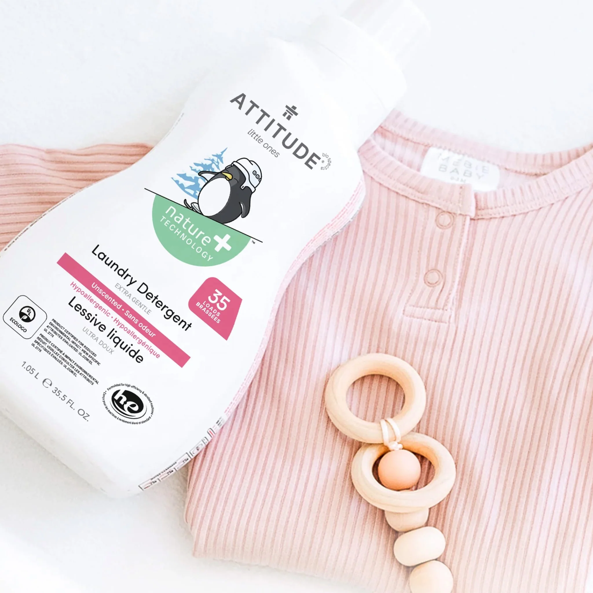 Détergent à lessive pour bébé Non Parfumé 35 brassées 1,04 L - Image 2
