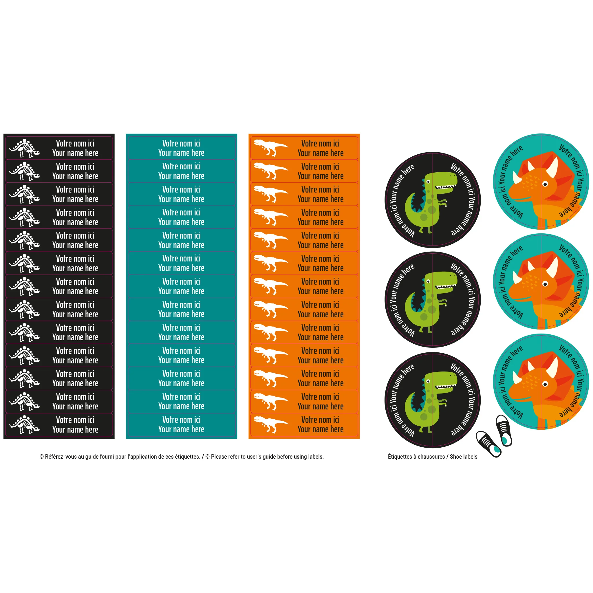 Étiquettes Garderie - Dinosaures - Image 3