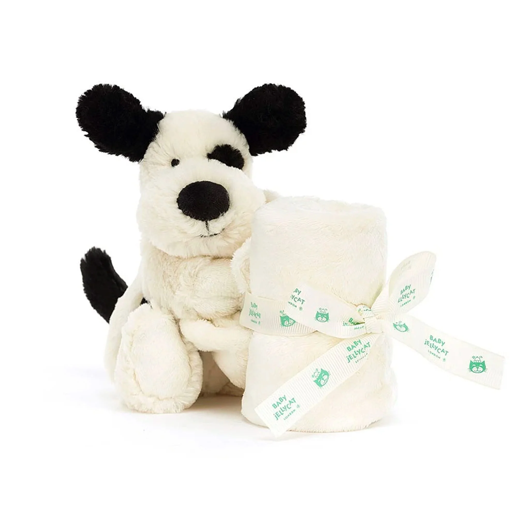 Doudou Éveil Chiot Noir & Crème - Image 2