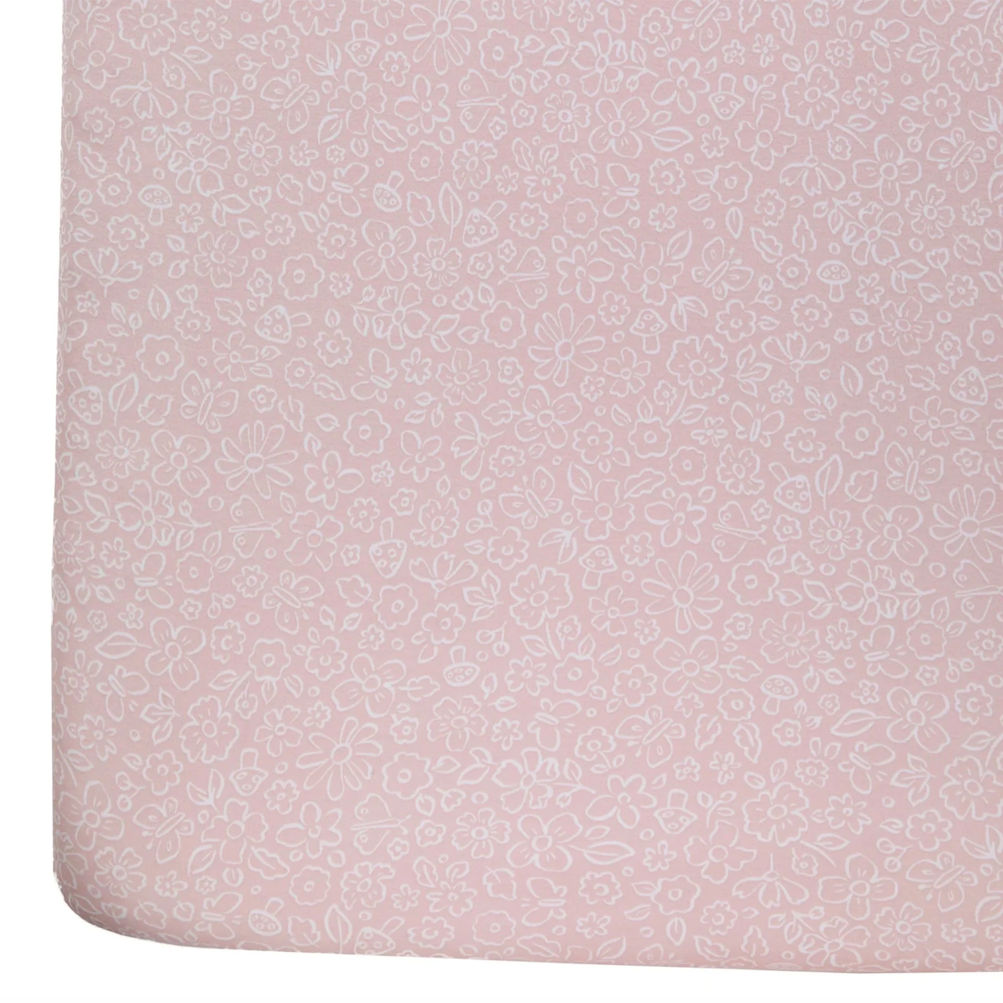 Drap Contour pour Lit de Bébé - Fleurs Roses - Image 3