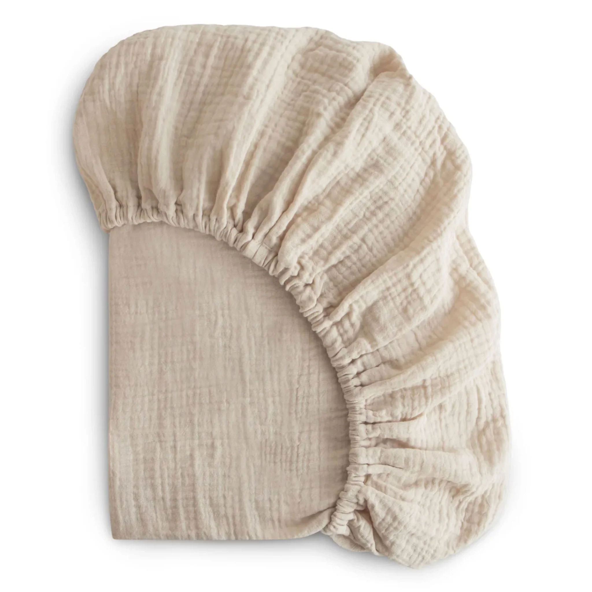 Drap Contour pour Lit de Bébé Mousseline - Fog - Image 2