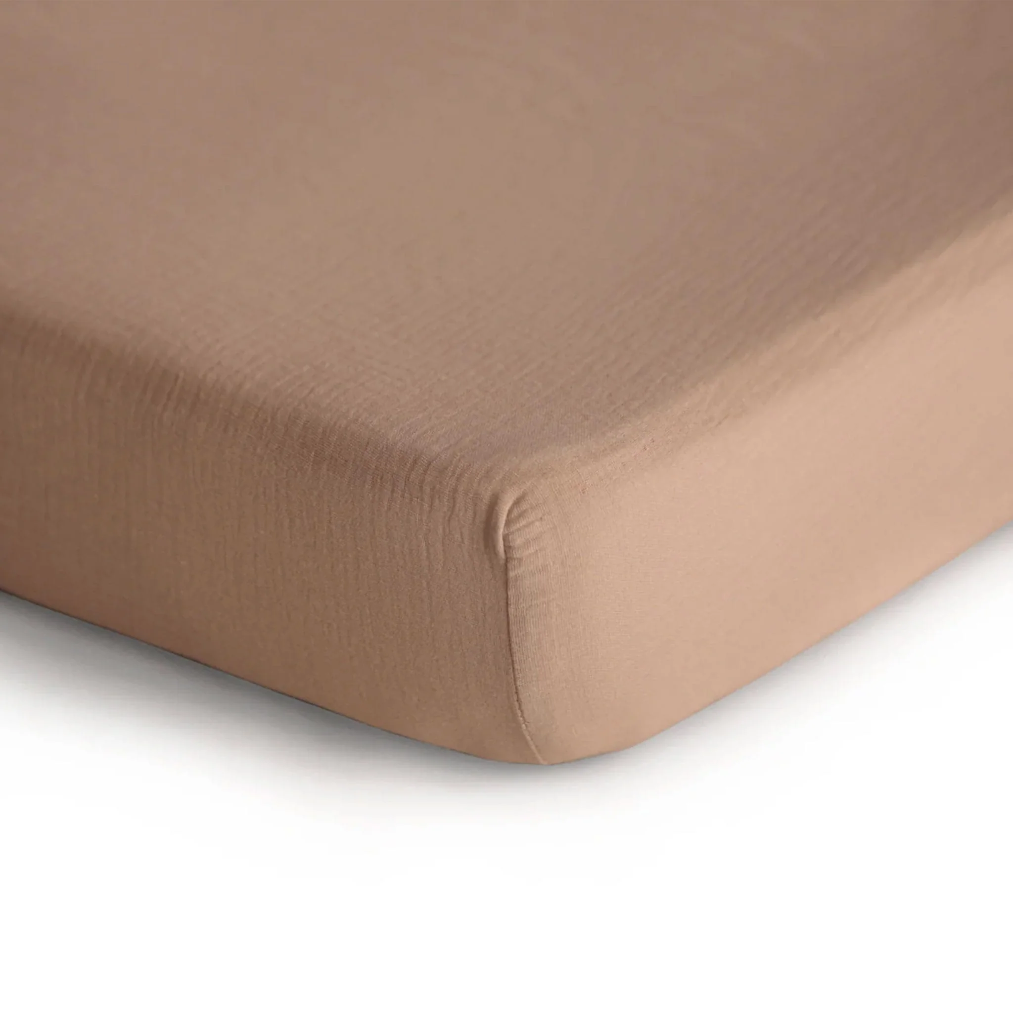 Drap Contour pour Lit de Bébé Mousseline -  Naturel