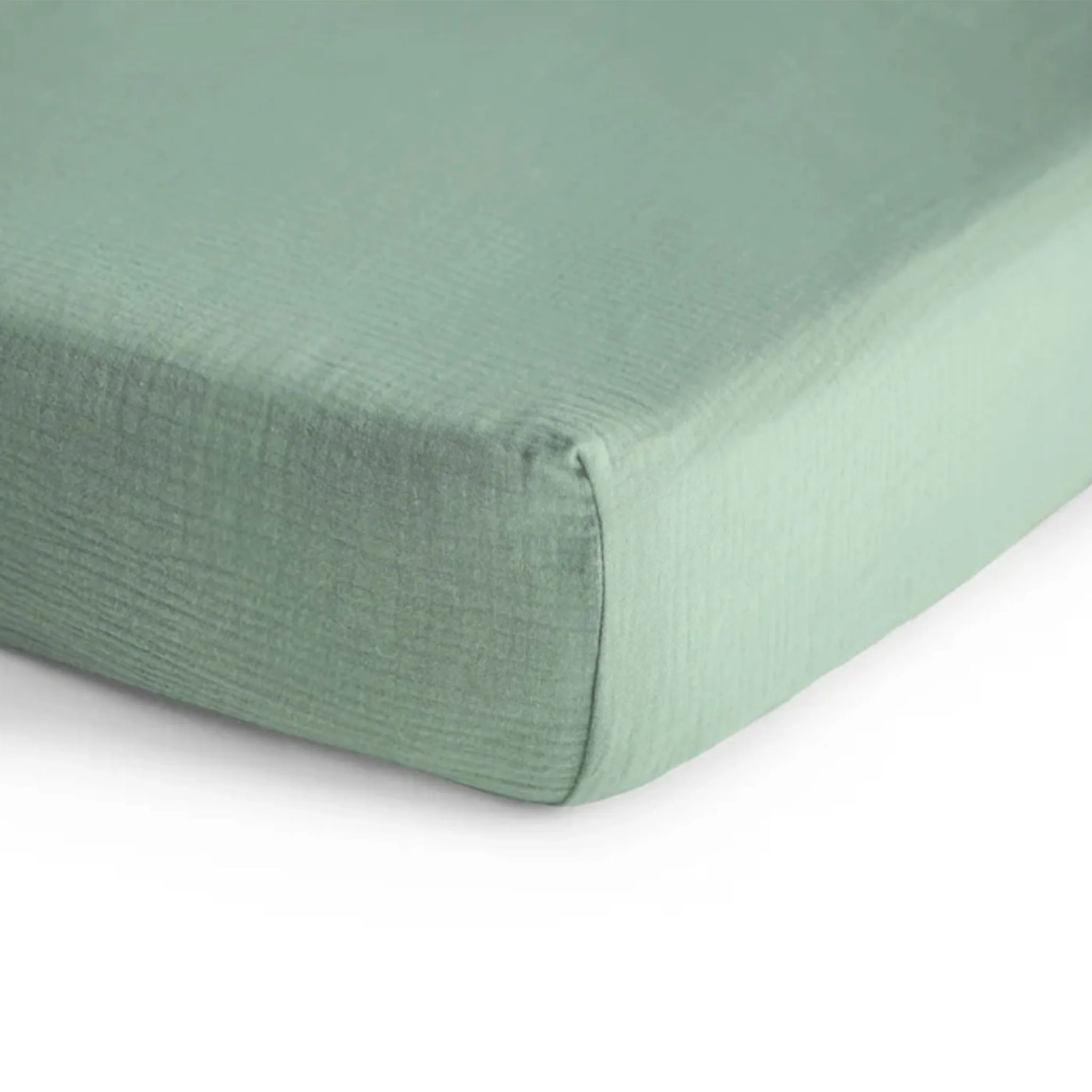 Drap Contour pour Lit de Bébé Mousseline - Vert