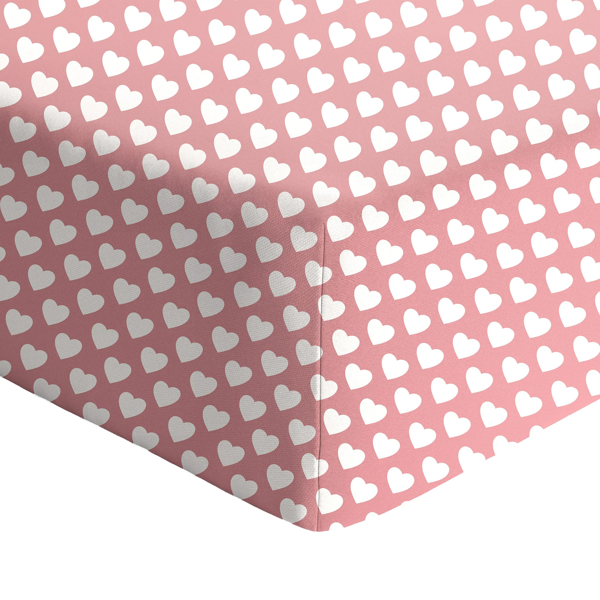 Drap Contour pour Lit de Bébé - Coeurs