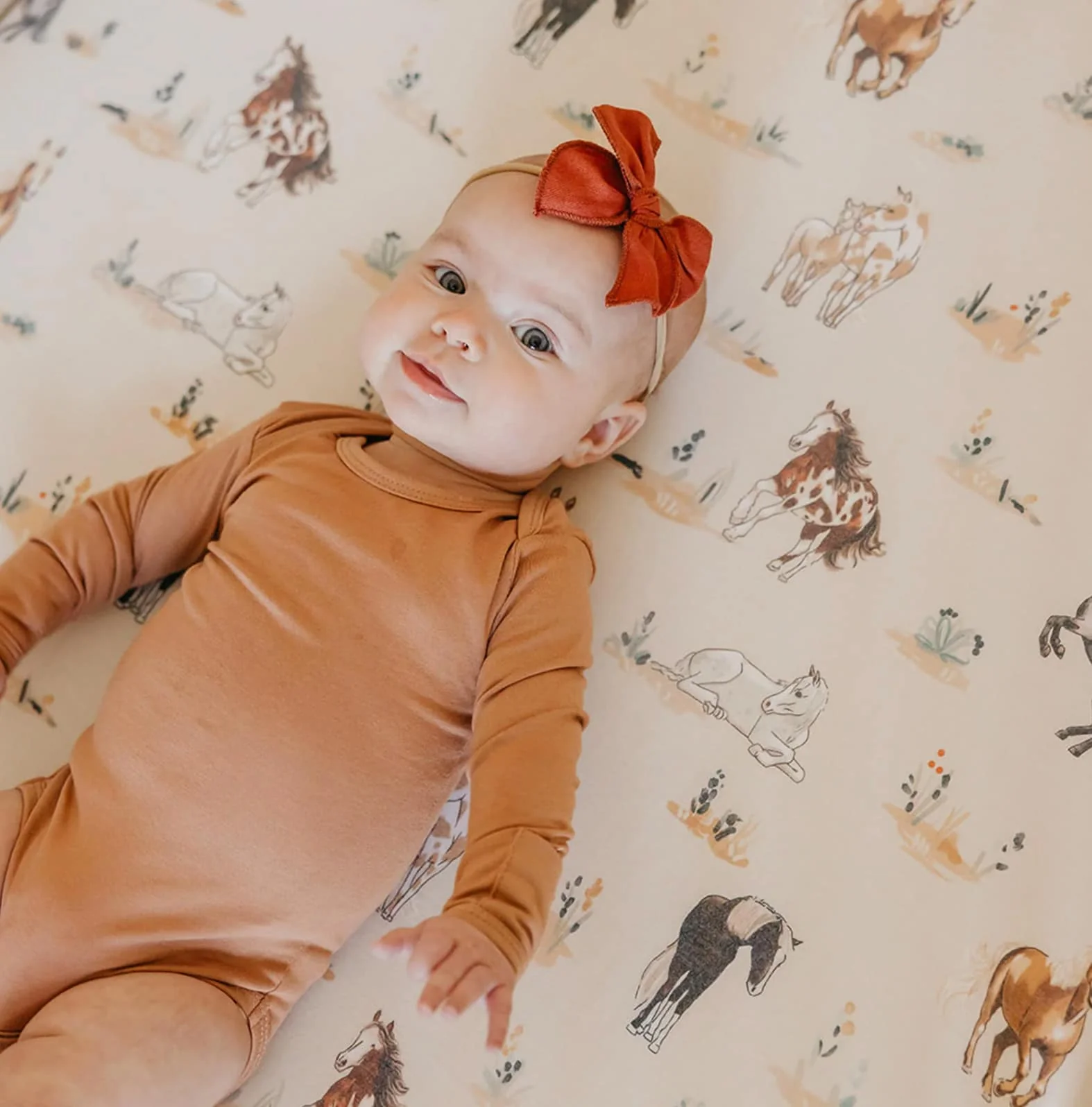 Drap Contour pour Lit de Bébé - Chevaux - Image 5