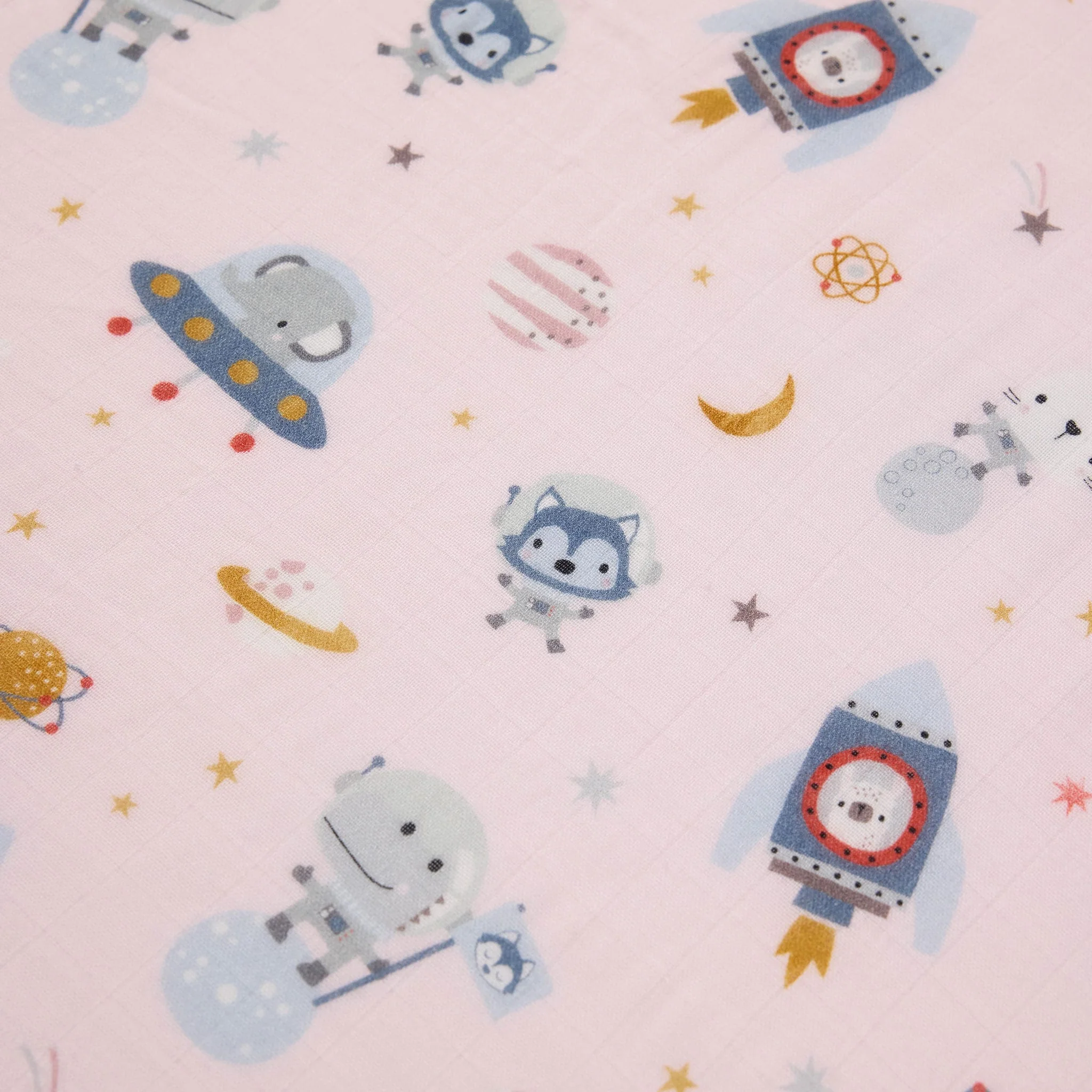 Drap Contour pour Lit de Bébé - Mousseline Bambou Astro - Image 4